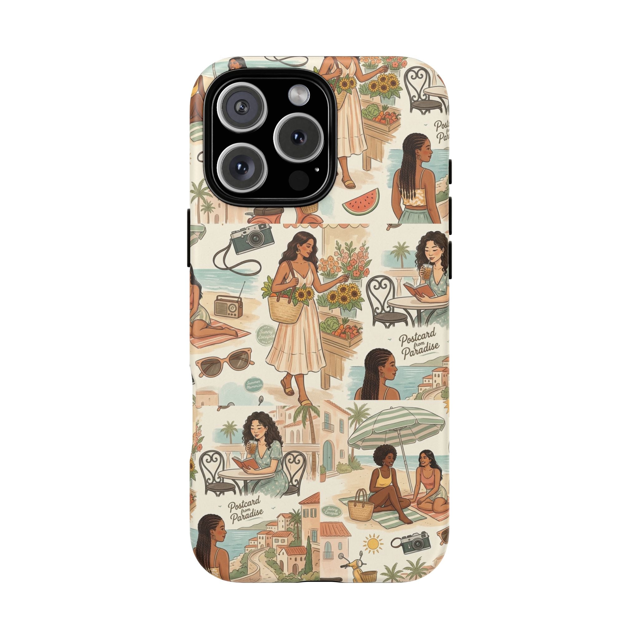 Tropical Vacation Phone Case — Vintage Beach Women Pattern