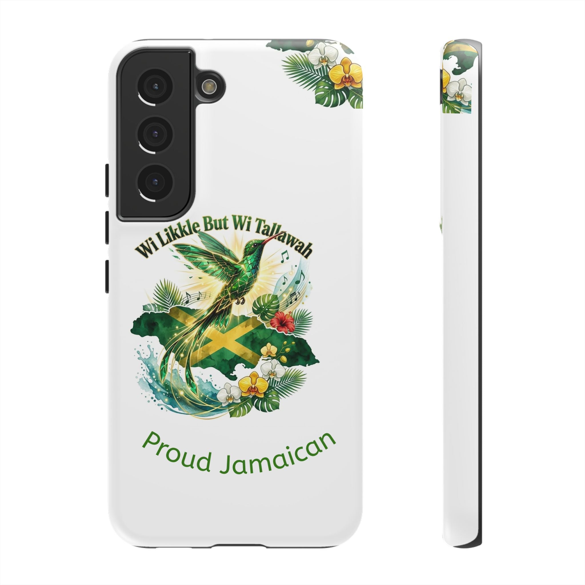Jamaica Hummingbird Phone Case — “Wi Likkle But Wi Tallawah” Tropical Protective Cover