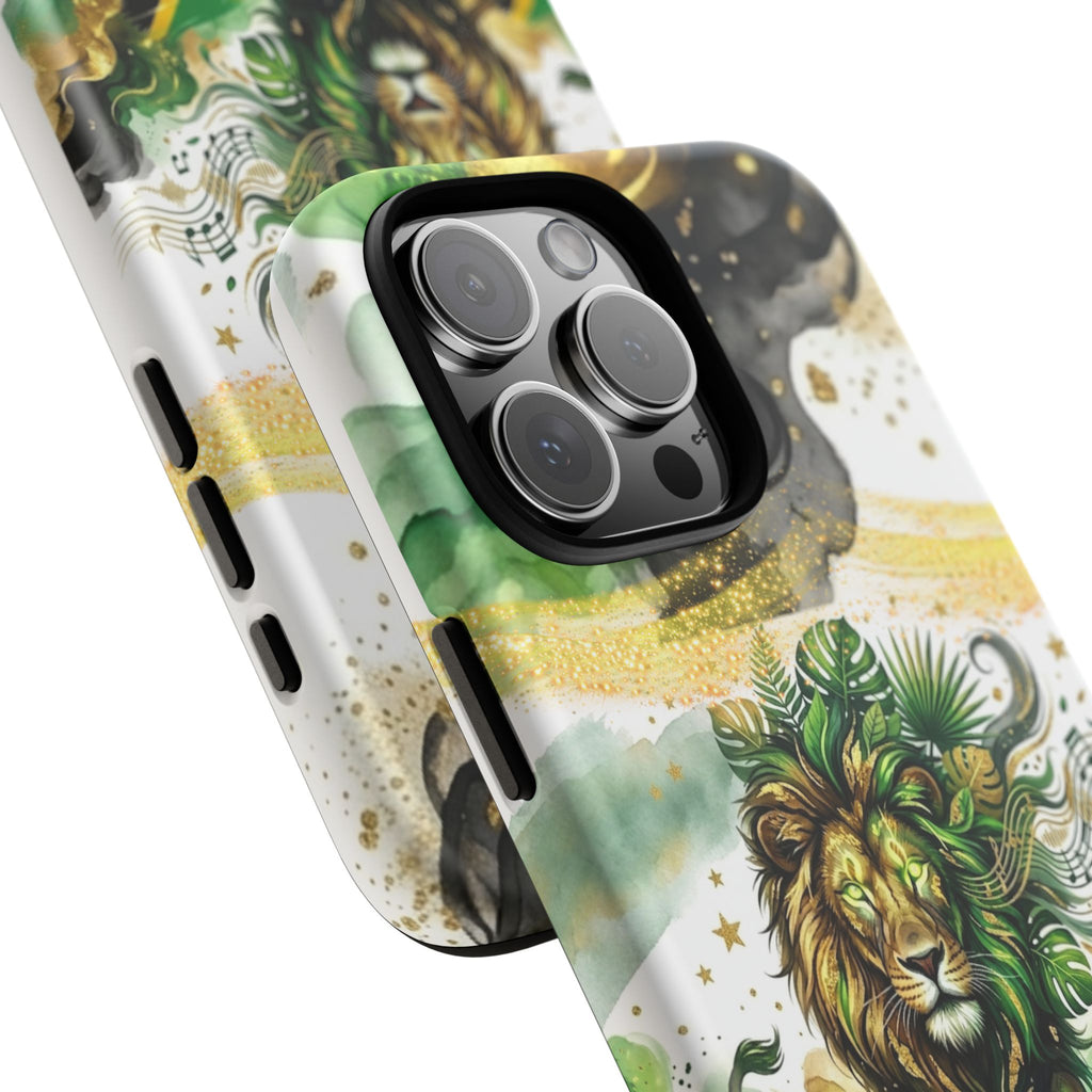 Reggae Lion Phone Case — Jamaican Flag Rasta Art Tough Phone Cover