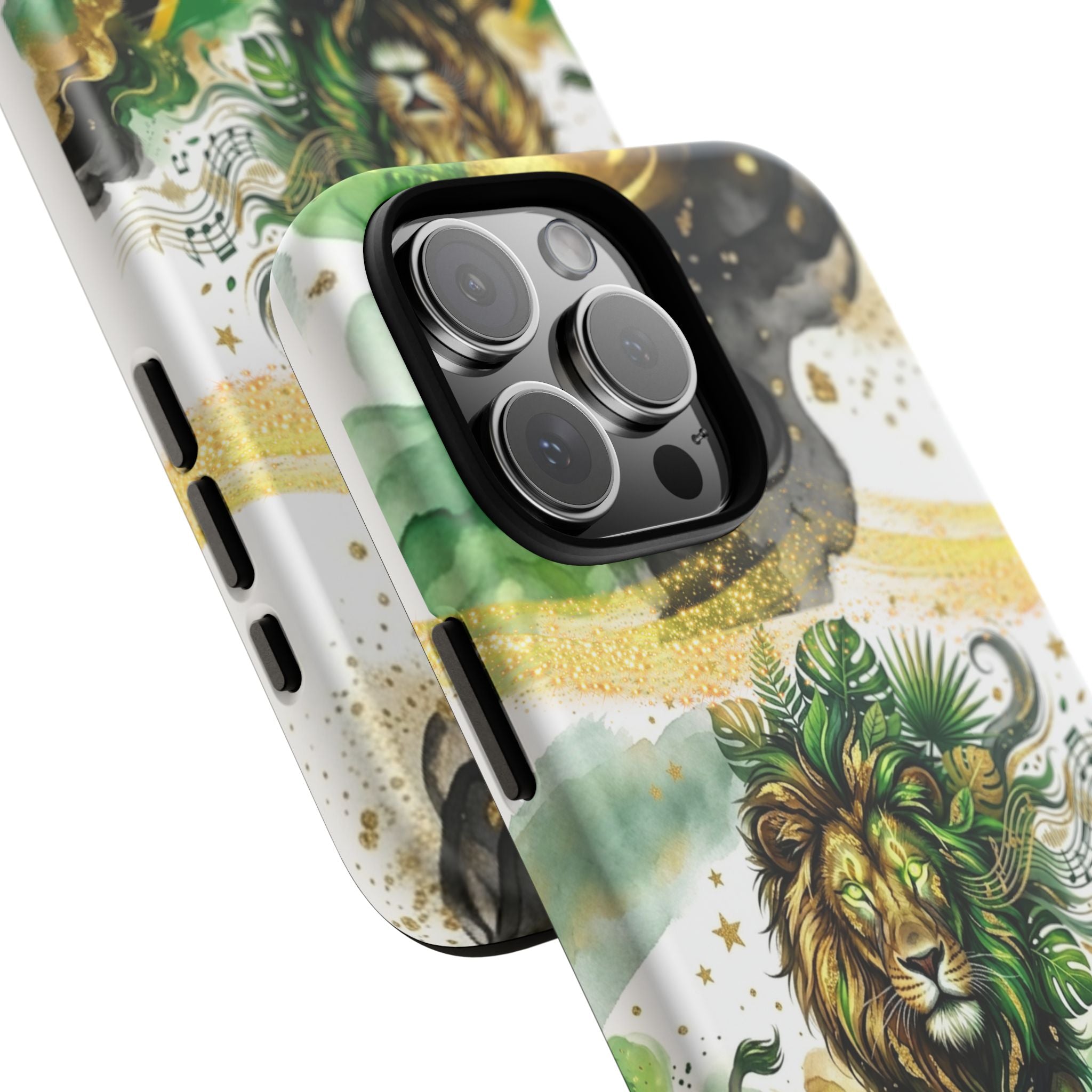 Reggae Lion Phone Case — Jamaican Flag Rasta Art Tough Phone Cover