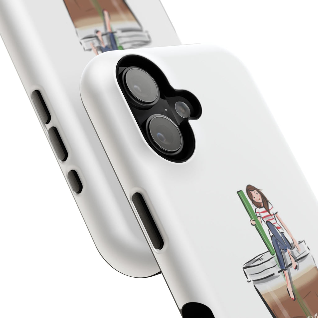 Iced Coffee & Me Phone Case — Cute Illustration 'Emotional Support Iced Coffee' Impact-Resistant Case