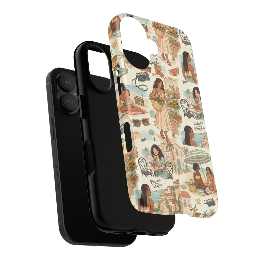 Tropical Vacation Phone Case — Vintage Beach Women Pattern