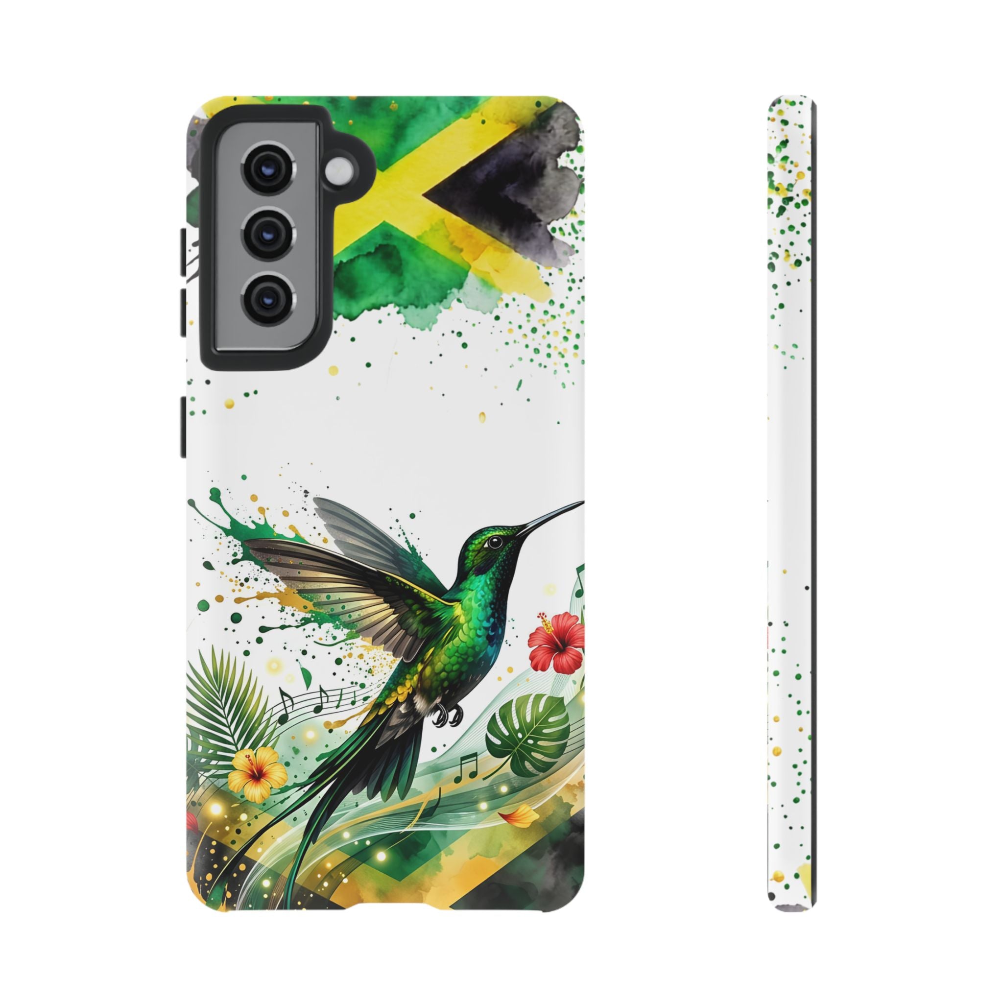 Hummingbird Jamaica Tough Phone Case – Tropical Floral Protective Cover