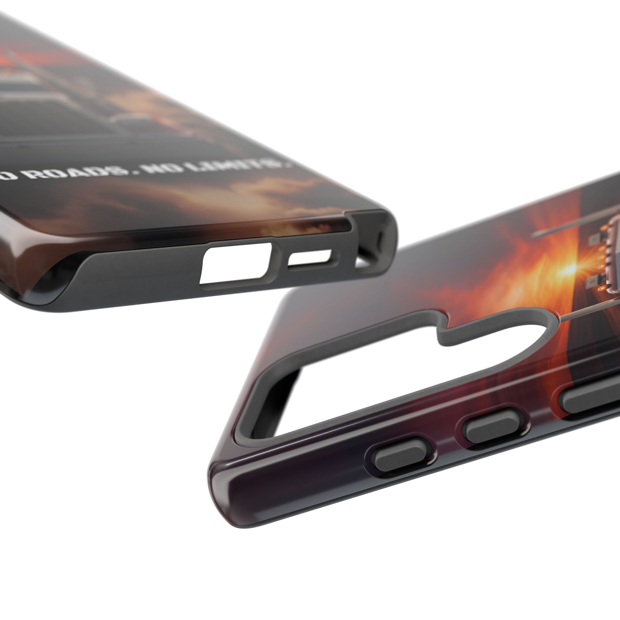 Truck Phone Case — "No Roads. No Limits." Sunset Semi Truck Protective Case