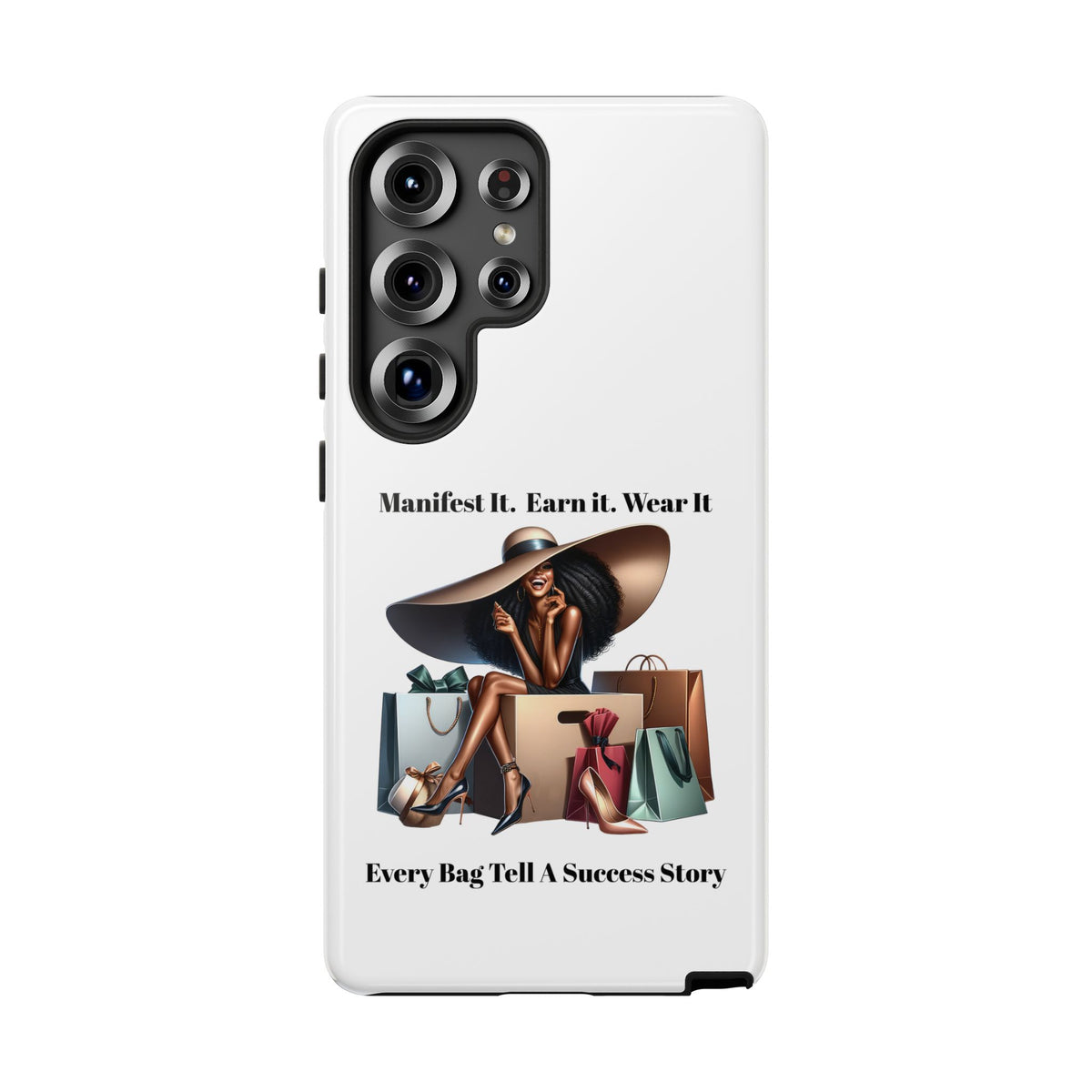 Phone Case - "Manifest It. Earn It. Wear It." Chic Shopper Design