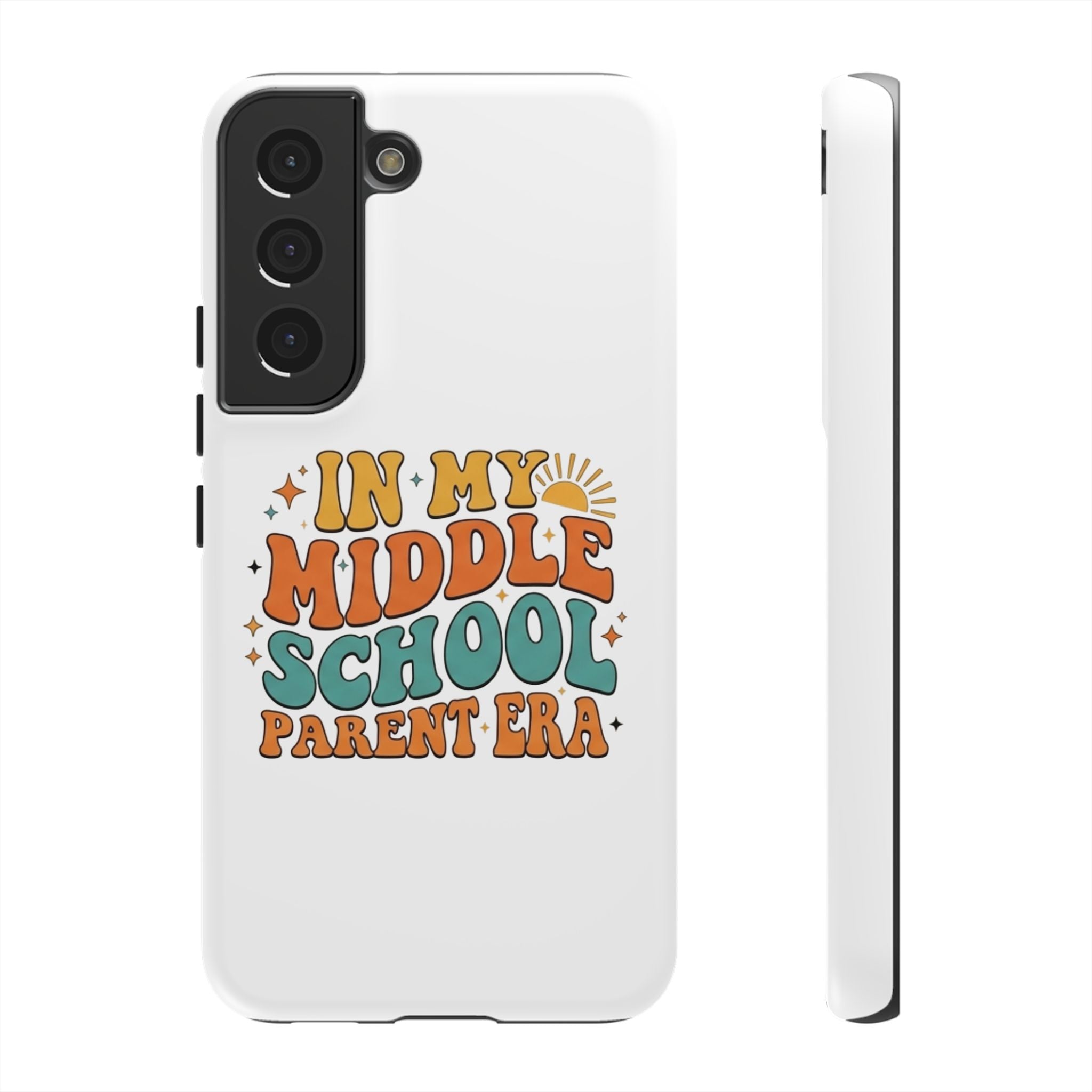 Middle School Parent Phone Case — "In My Middle School Parent Era" Retro Design