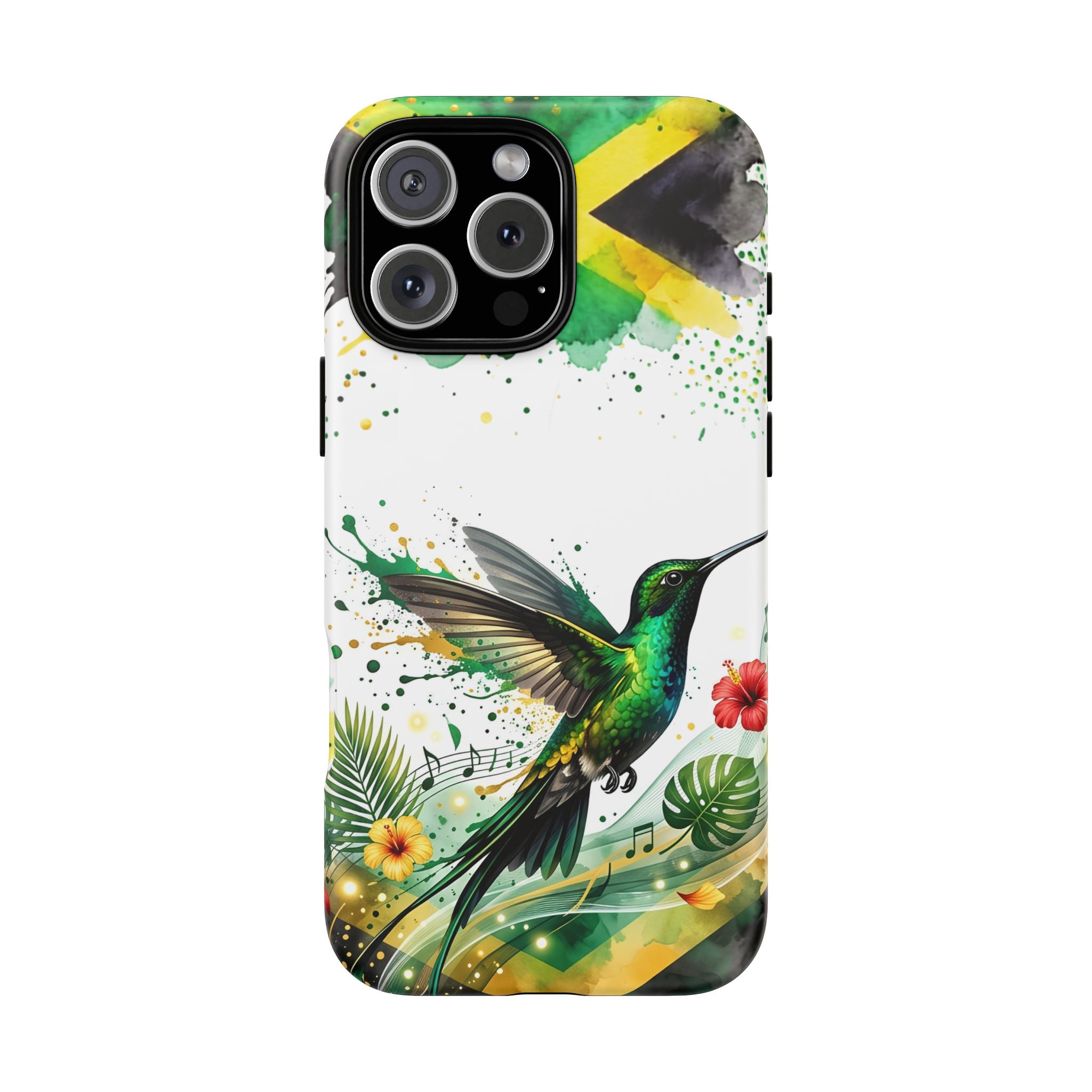 Hummingbird Jamaica Tough Phone Case – Tropical Floral Protective Cover