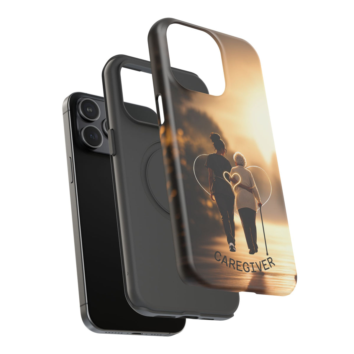 Caregiver Phone Case — Impact-Resistant Protective Case with Heart Design