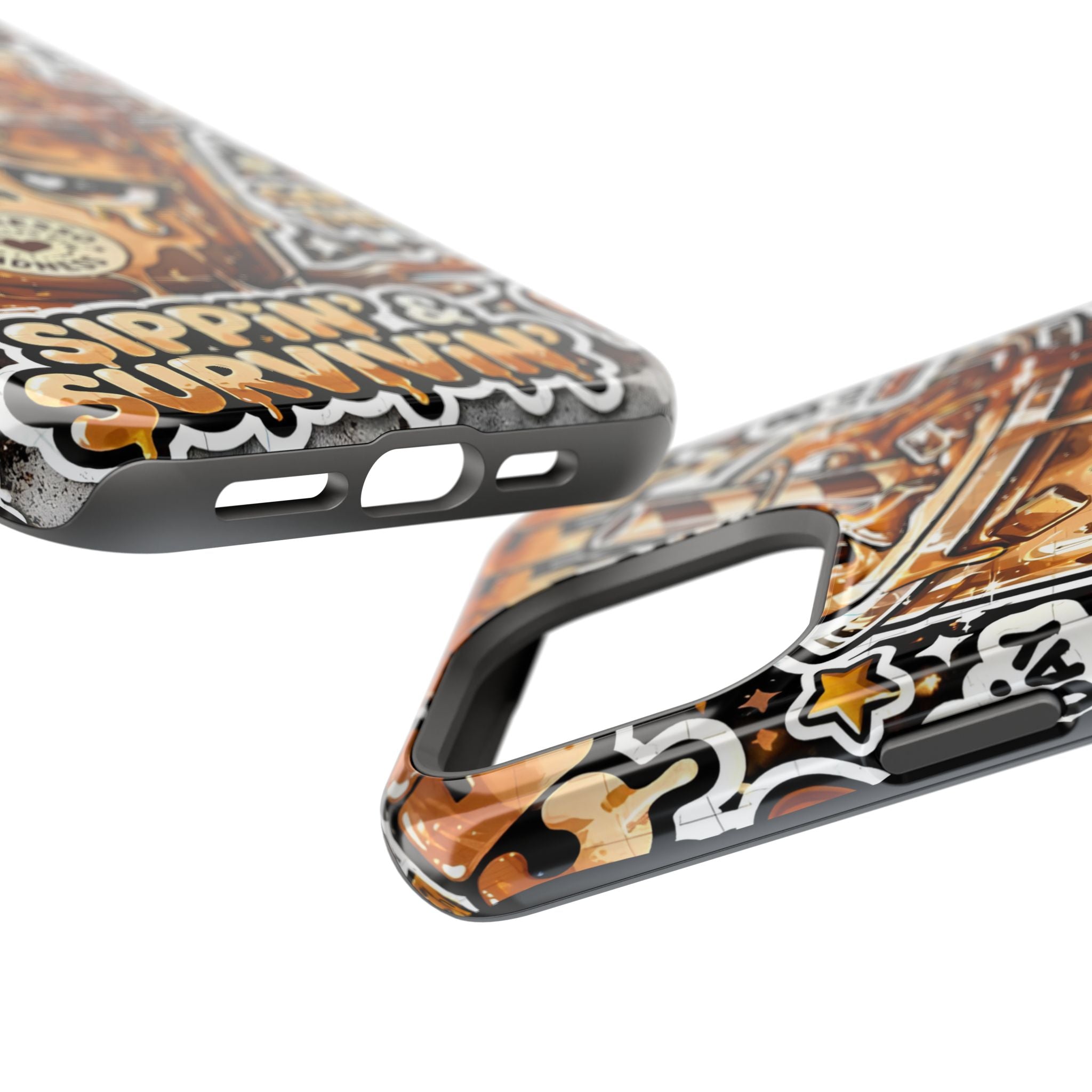 Iced Coffee Phone Case — “Sippin' & Survivin'” Magnetic Impact-Resistant Case