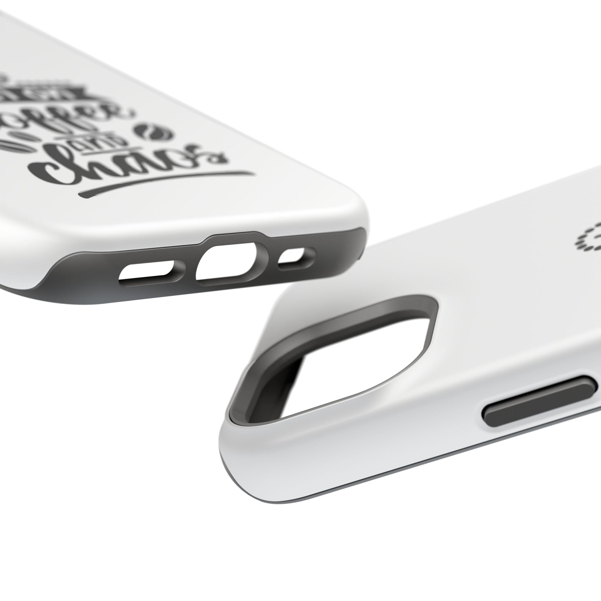 Phone Case — "Run on Coffee and Chaos" Impact-Resistant Protective Cover