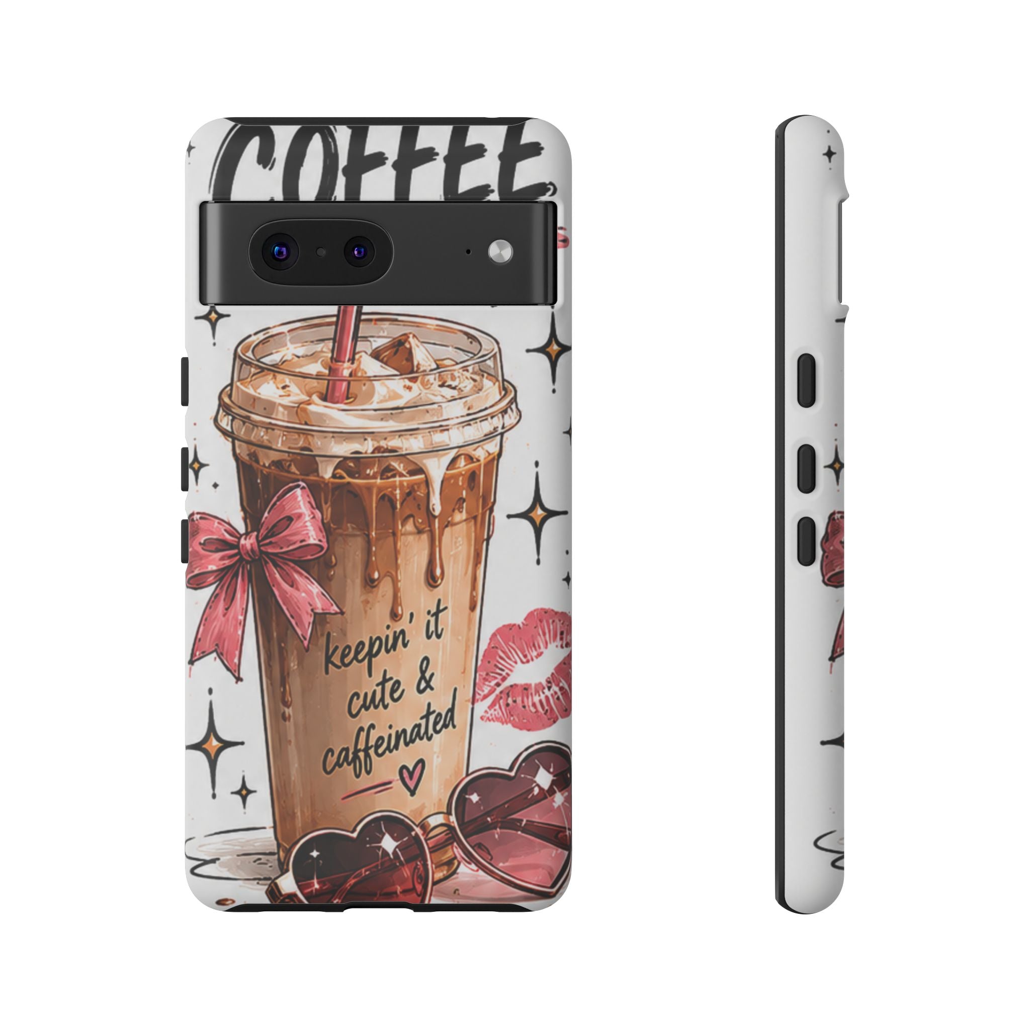 Phone Case — "Keepin' It Cute & Caffeinated" Iced Coffee Design