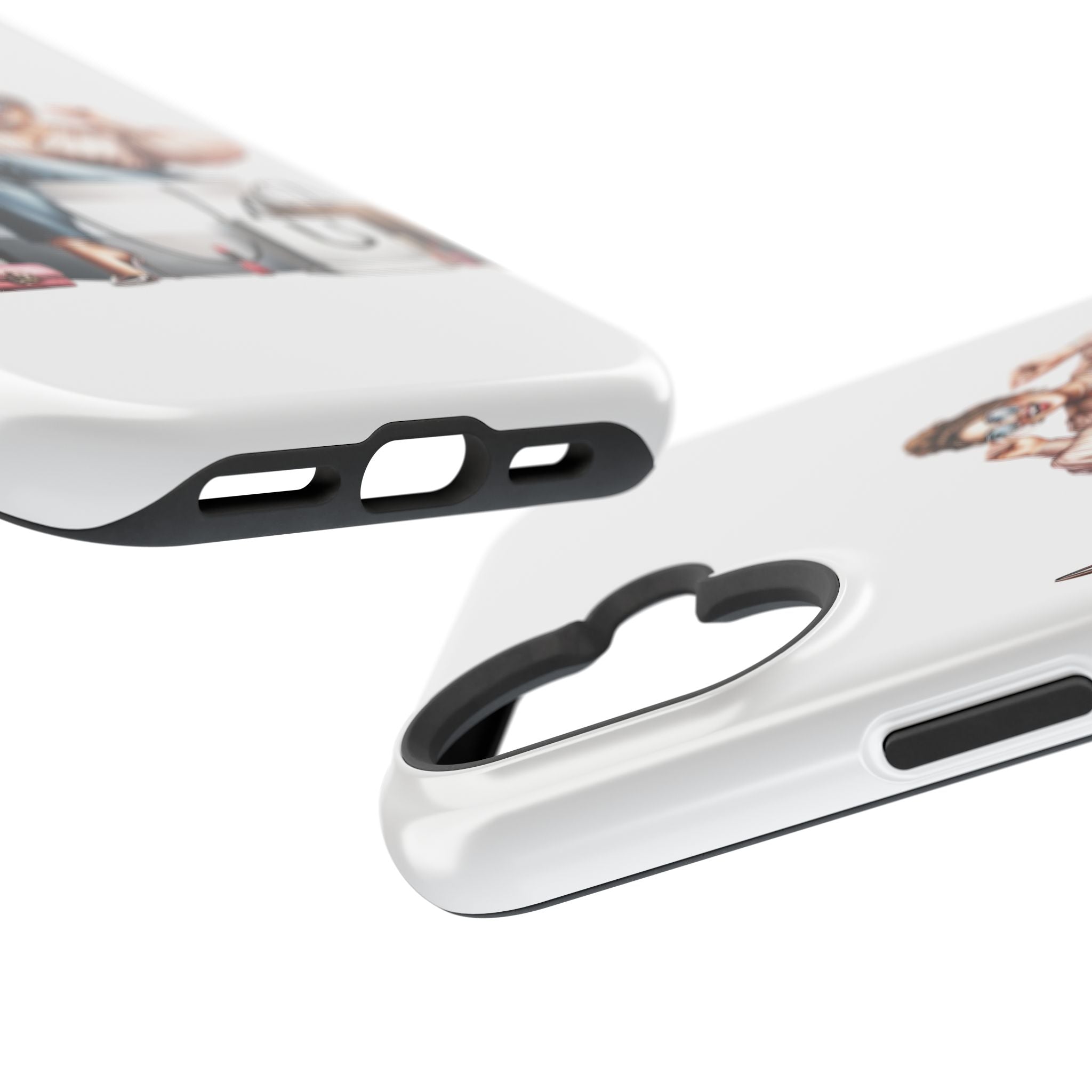 Magnetic Impact-Resistant Case — Luxury Shopper Goddess on Clouds Phone Cover