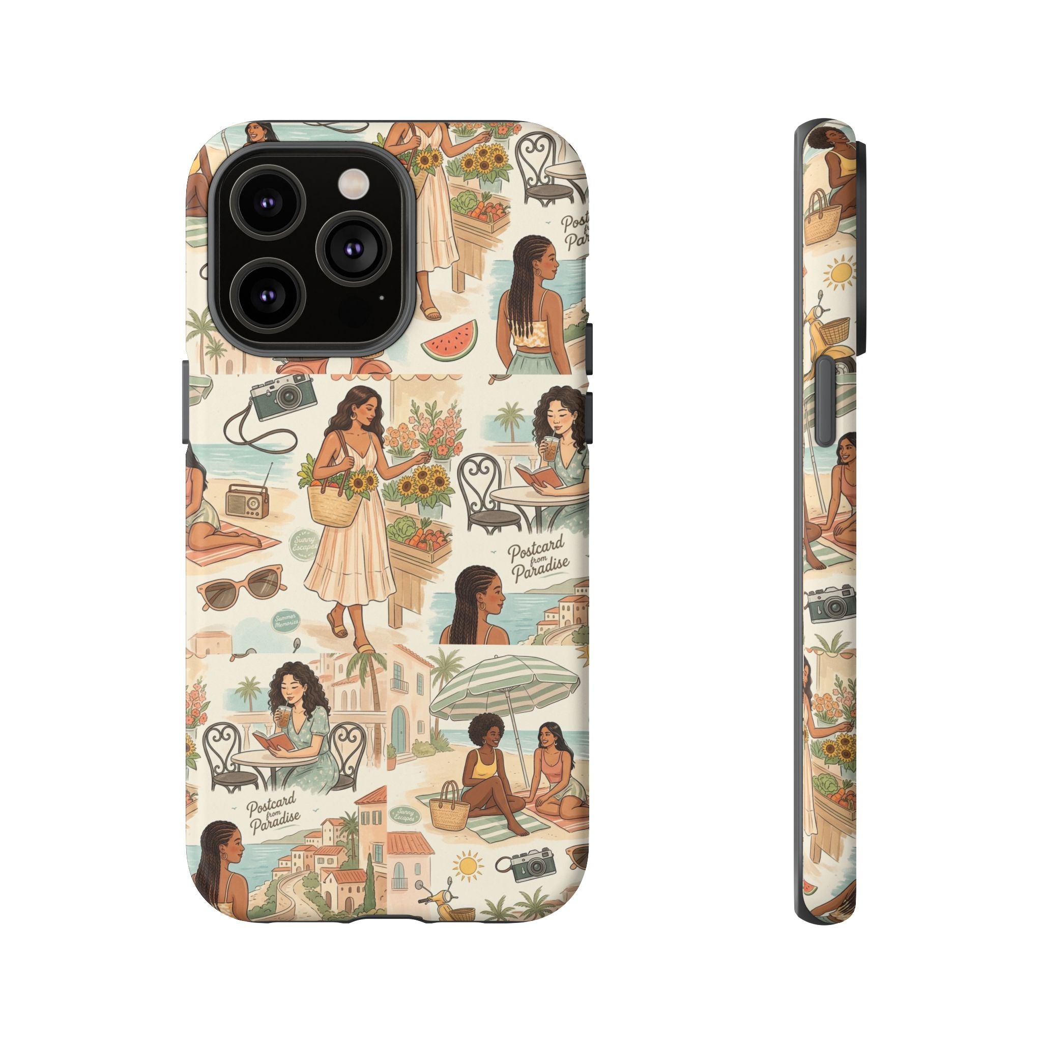 Tropical Vacation Phone Case — Vintage Beach Women Pattern