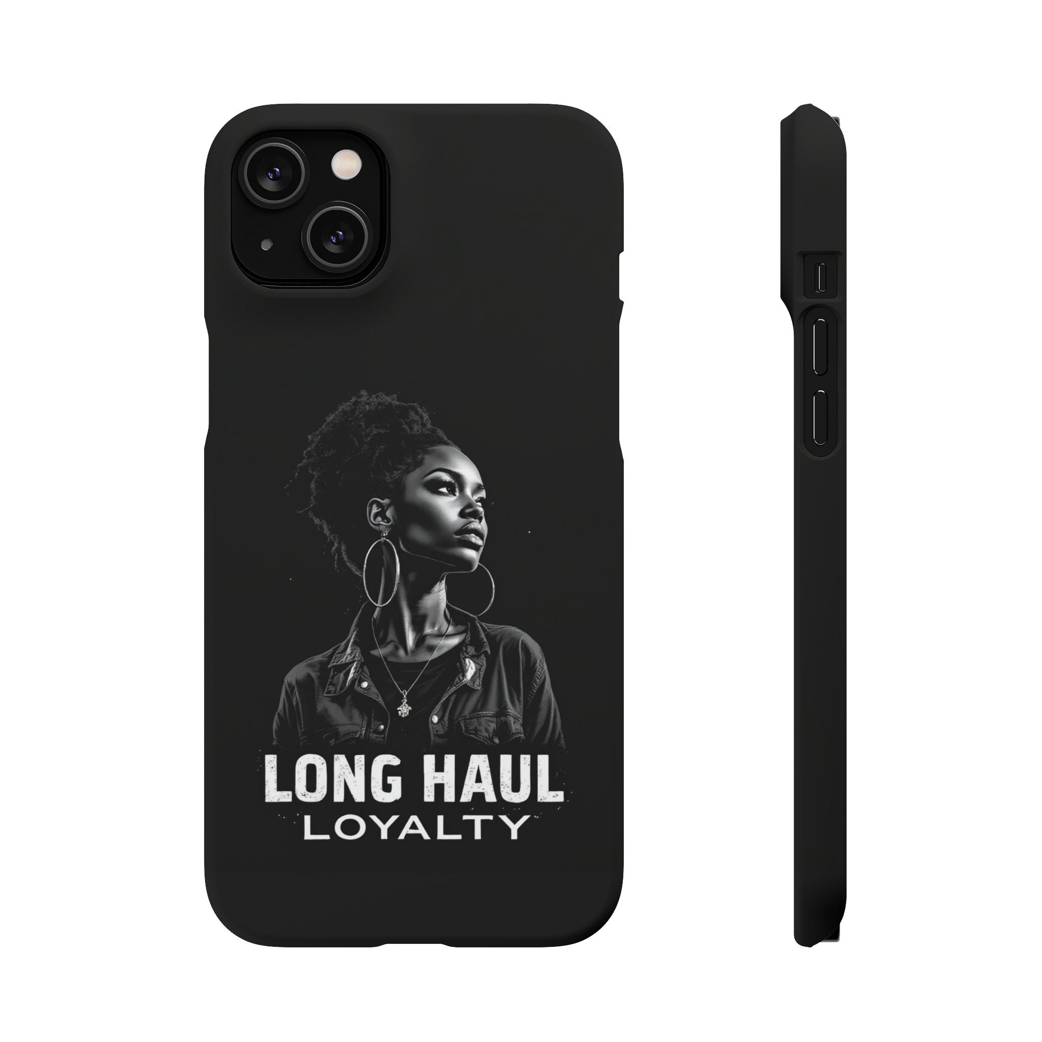 Phone Case — "Long Haul Loyalty" Black Portrait Snap Case