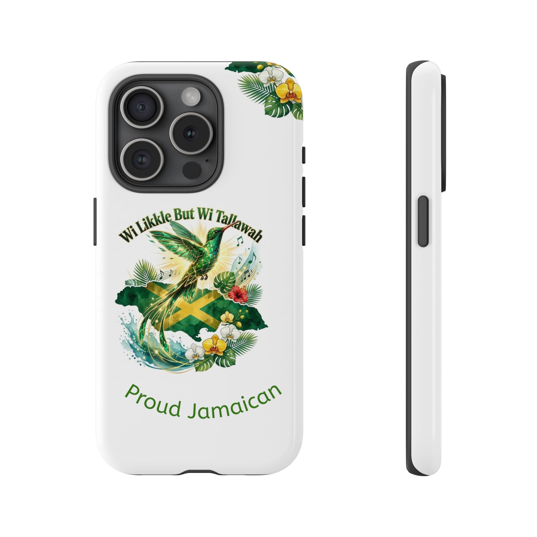 Jamaica Hummingbird Phone Case — “Wi Likkle But Wi Tallawah” Tropical Protective Cover