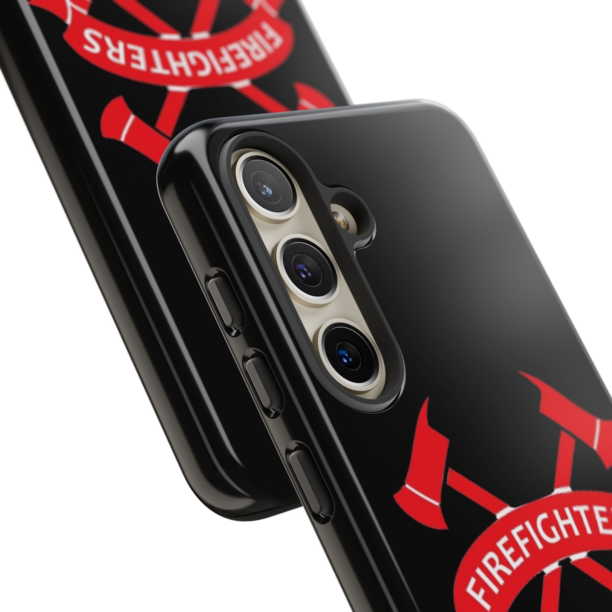 Firefighters Tough Phone Case — Red Crossed Axes Design