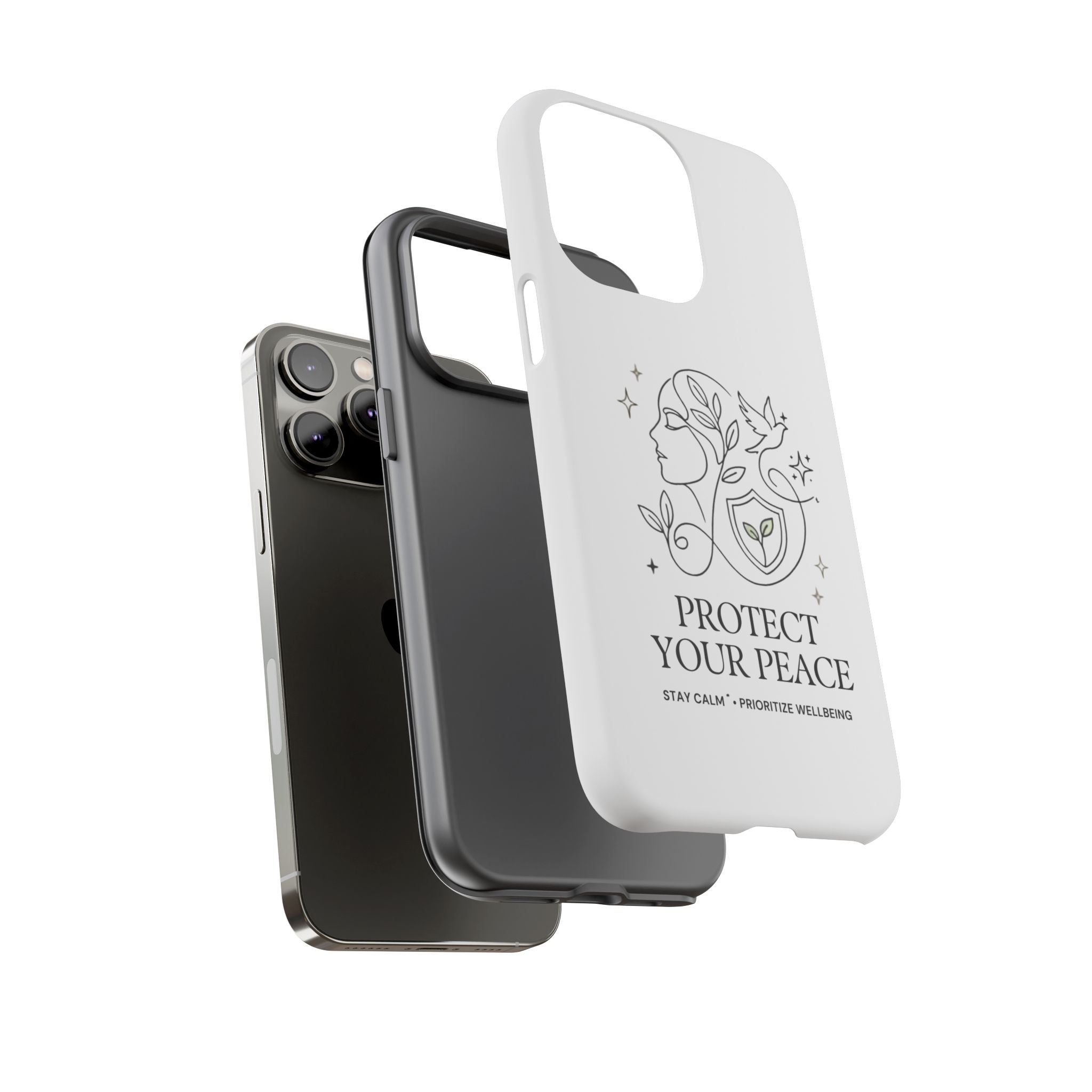 Protect Your Peace Phone Case – Minimalist Wellness iPhone Cover
