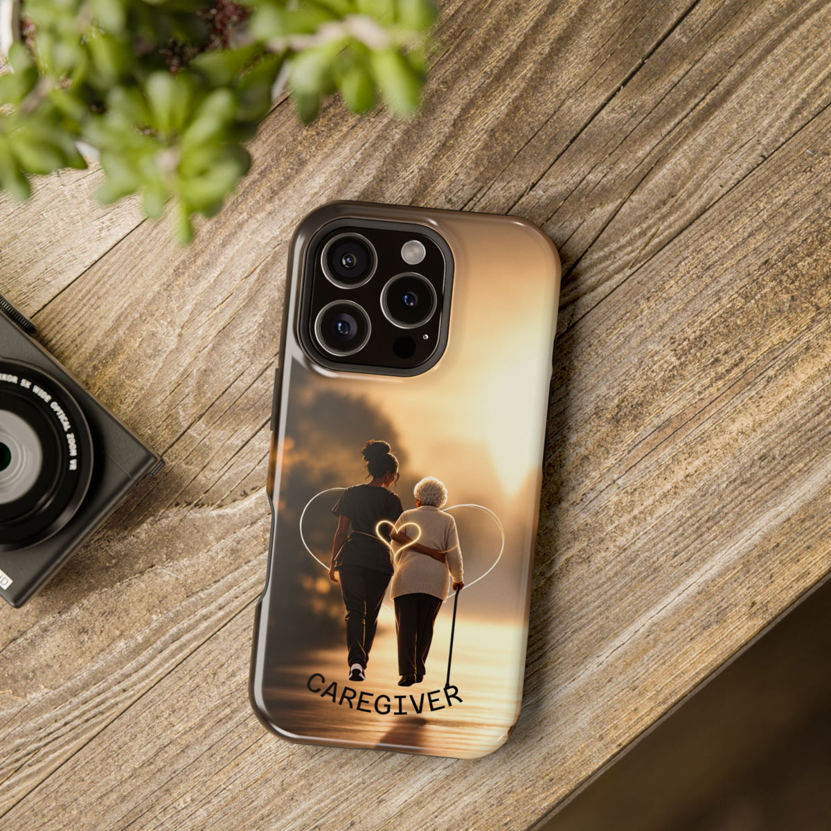 Caregiver Phone Case — Impact-Resistant Protective Case with Heart Design