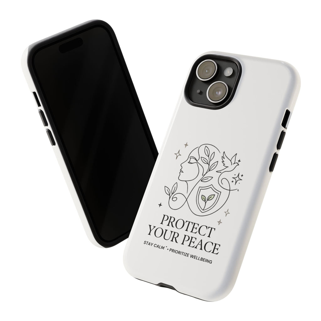 Protect Your Peace Phone Case – Minimalist Wellness iPhone Cover