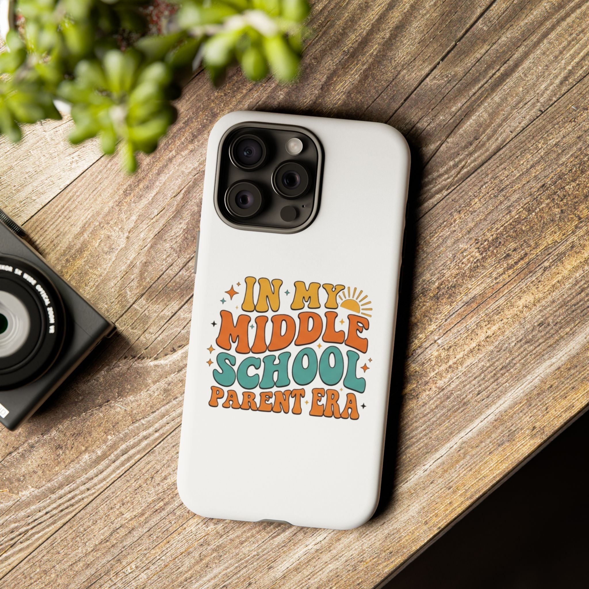 Middle School Parent Phone Case — "In My Middle School Parent Era" Retro Design