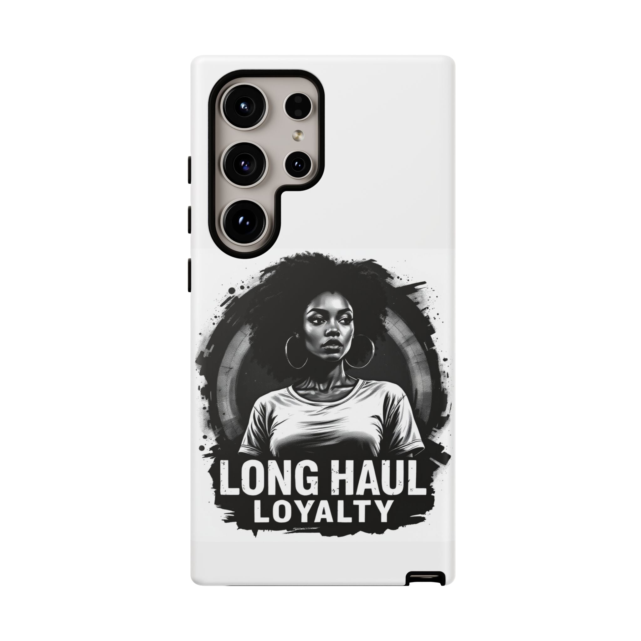 Phone Case — "Long Haul Loyalty" Black & White Portrait Protective Case