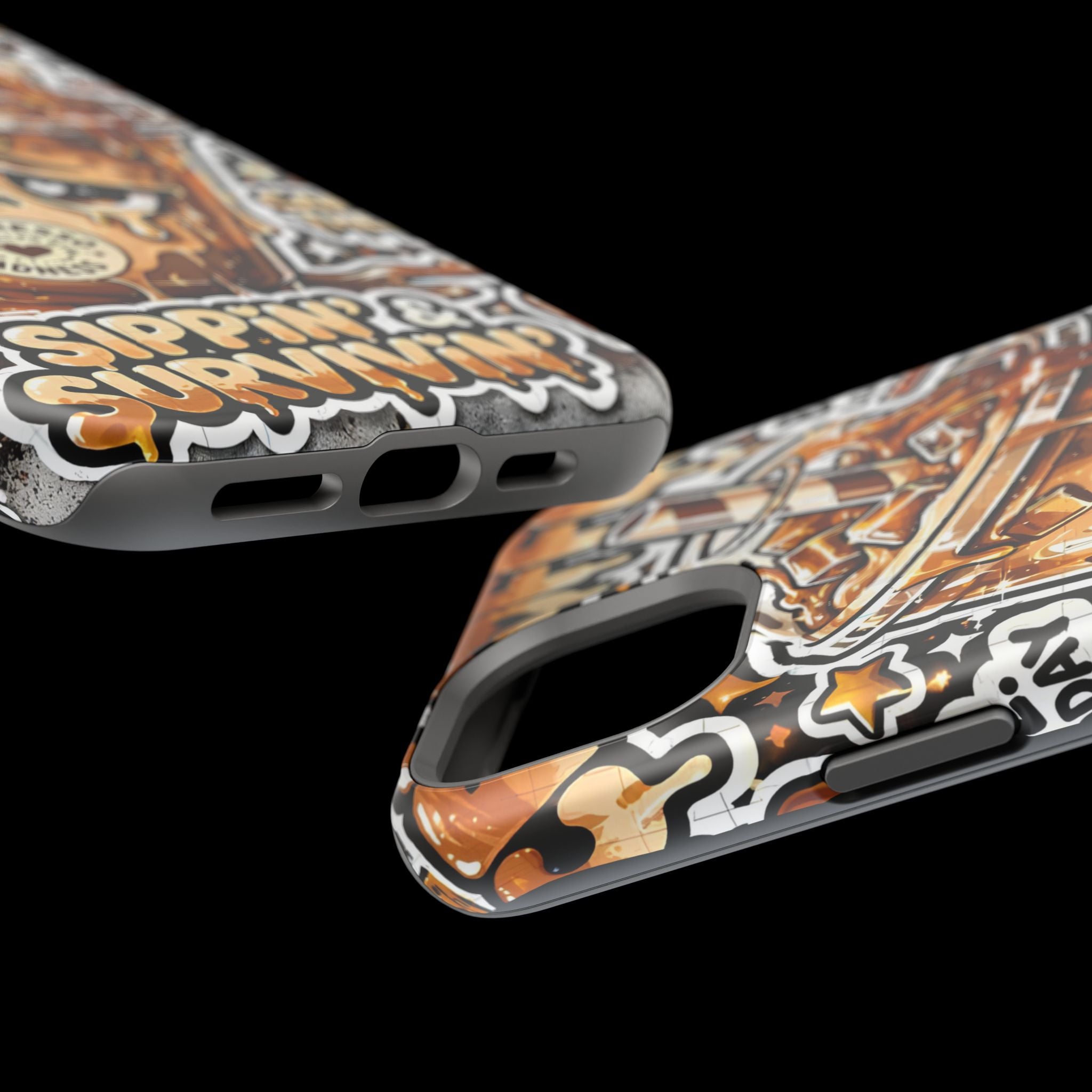 Iced Coffee Phone Case — “Sippin' & Survivin'” Magnetic Impact-Resistant Case