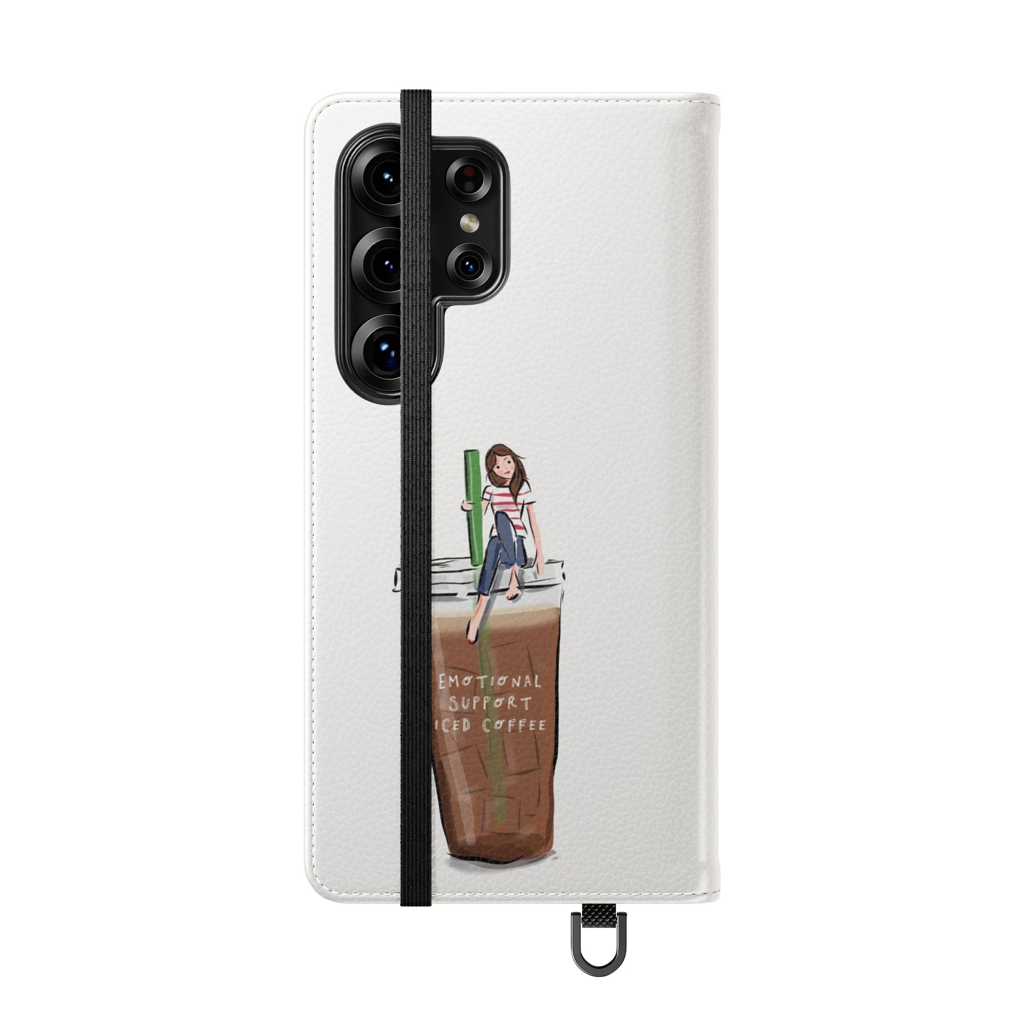 Flip Case — "Emotional Support Iced Coffee" Phone Wallet Case