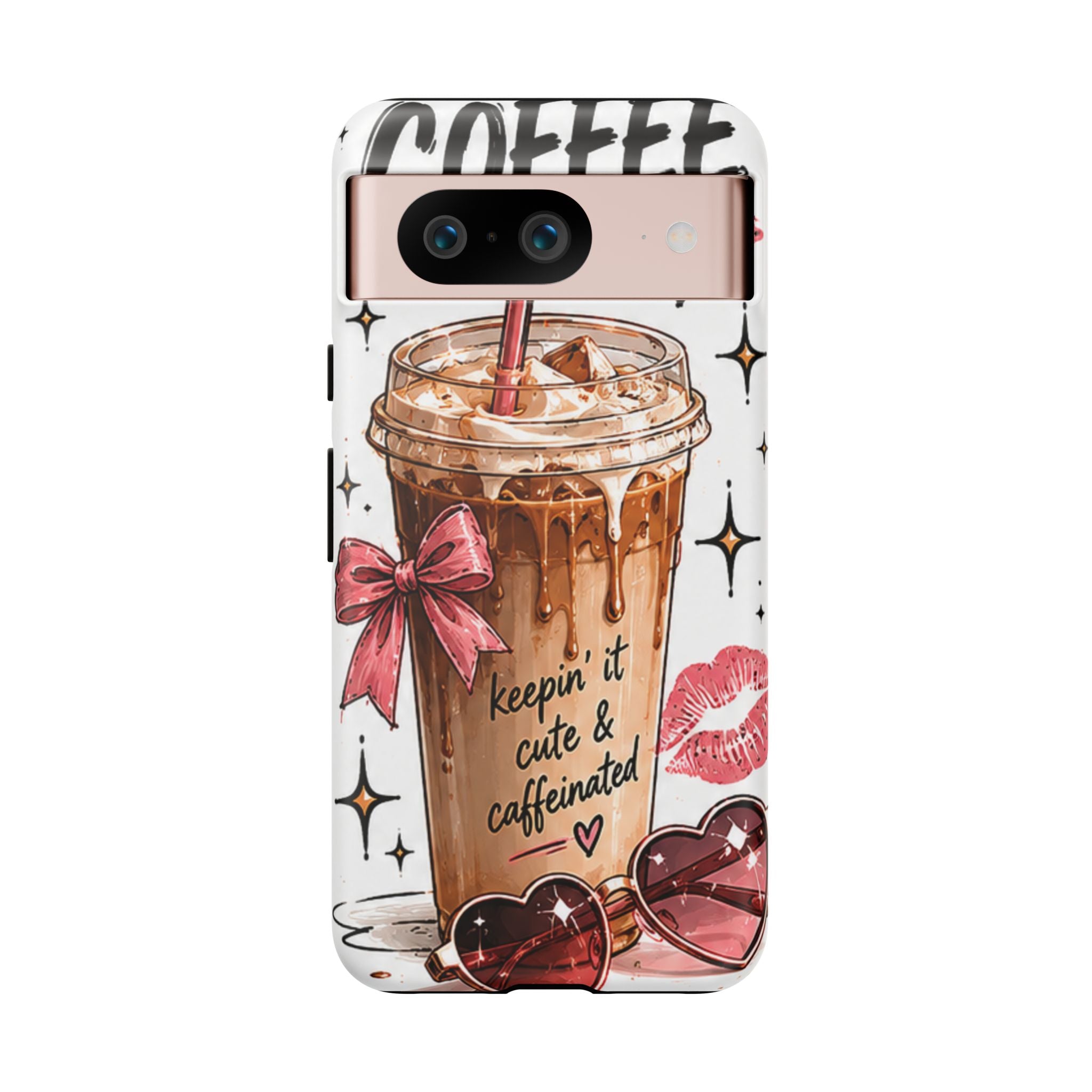 Phone Case — "Keepin' It Cute & Caffeinated" Iced Coffee Design