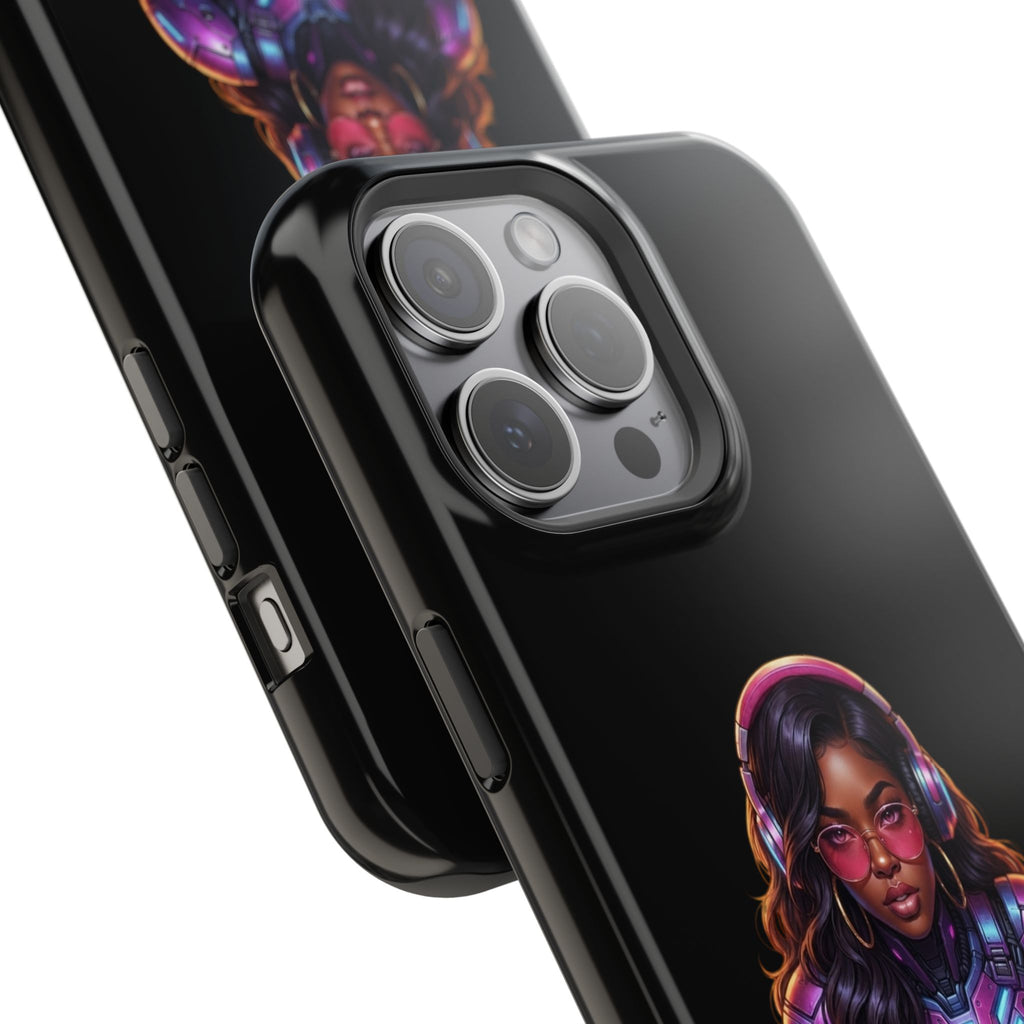 Gamer Girl Cyber Armor Phone Case — Impact‑Resistant Protective Cover