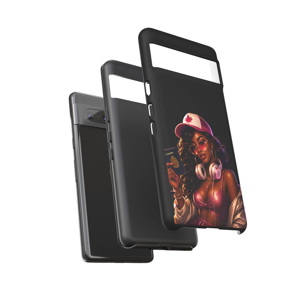 Phone Case — Stylish Urban Woman Design with Maple Cap
