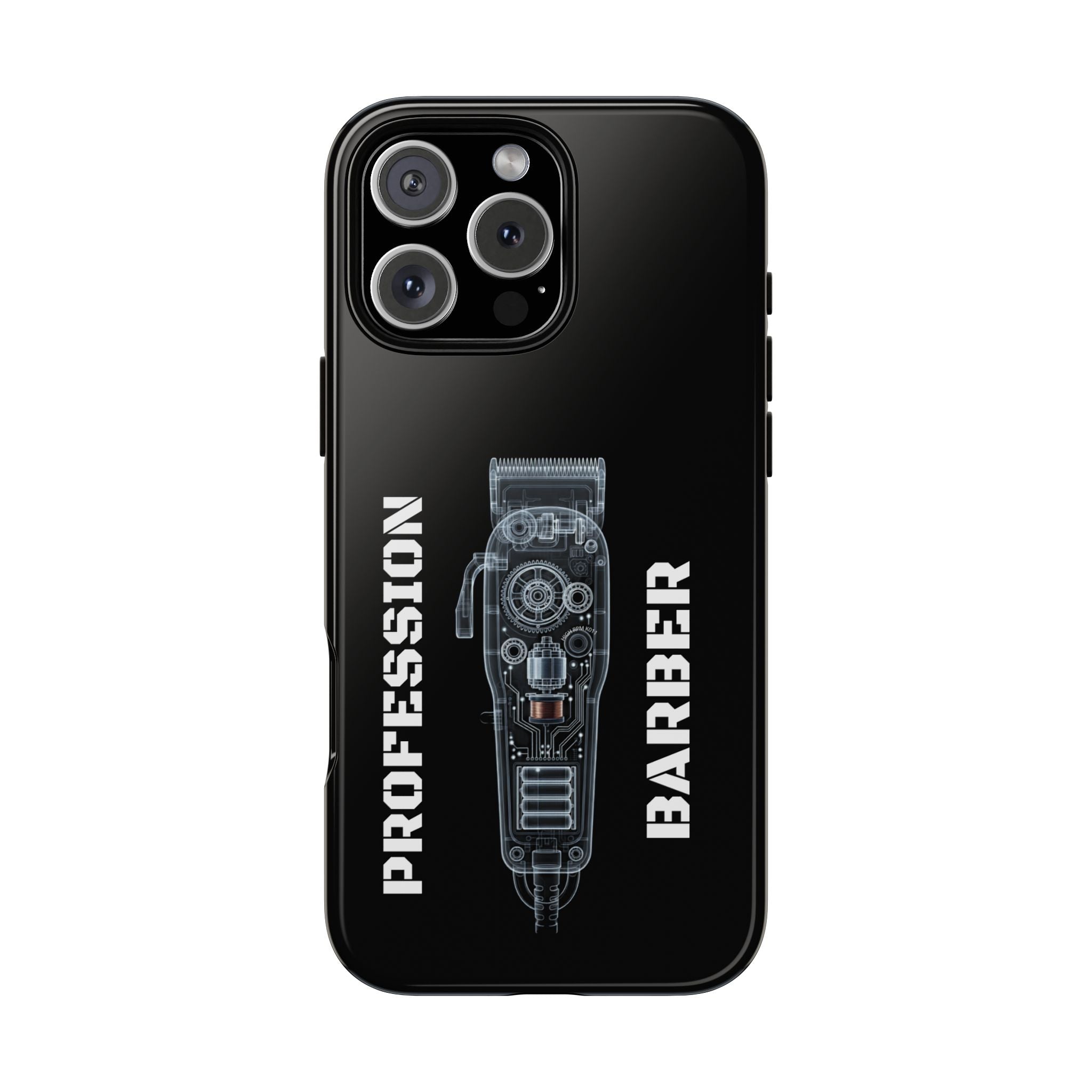 Barber Clip Cord X‑Ray Tough Phone Case – Professional Barber Gift