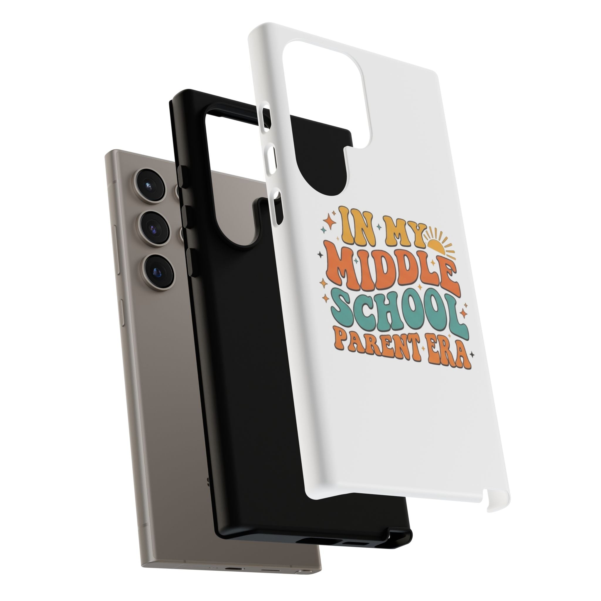 Middle School Parent Phone Case — "In My Middle School Parent Era" Retro Design