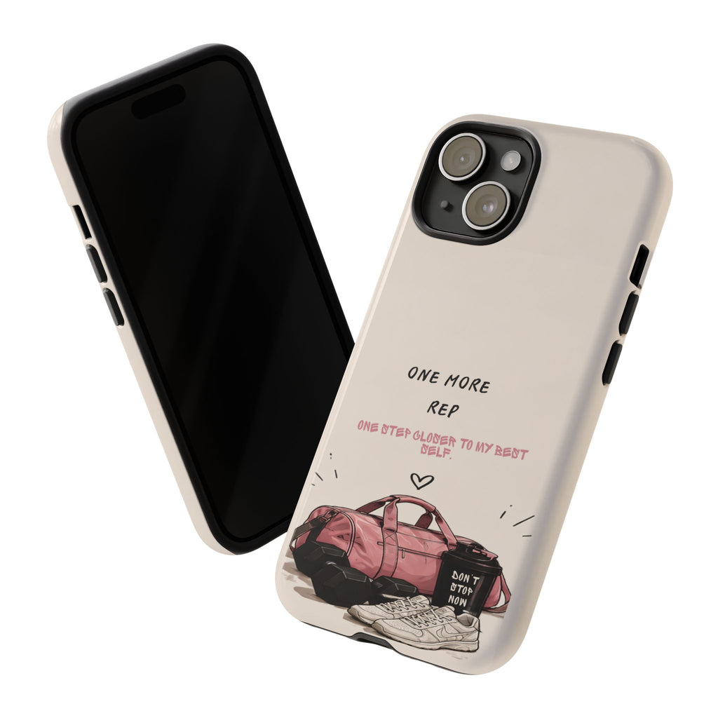 Gym Phone Case — "One More Rep" Workout Duffle & Sneakers Protective Case