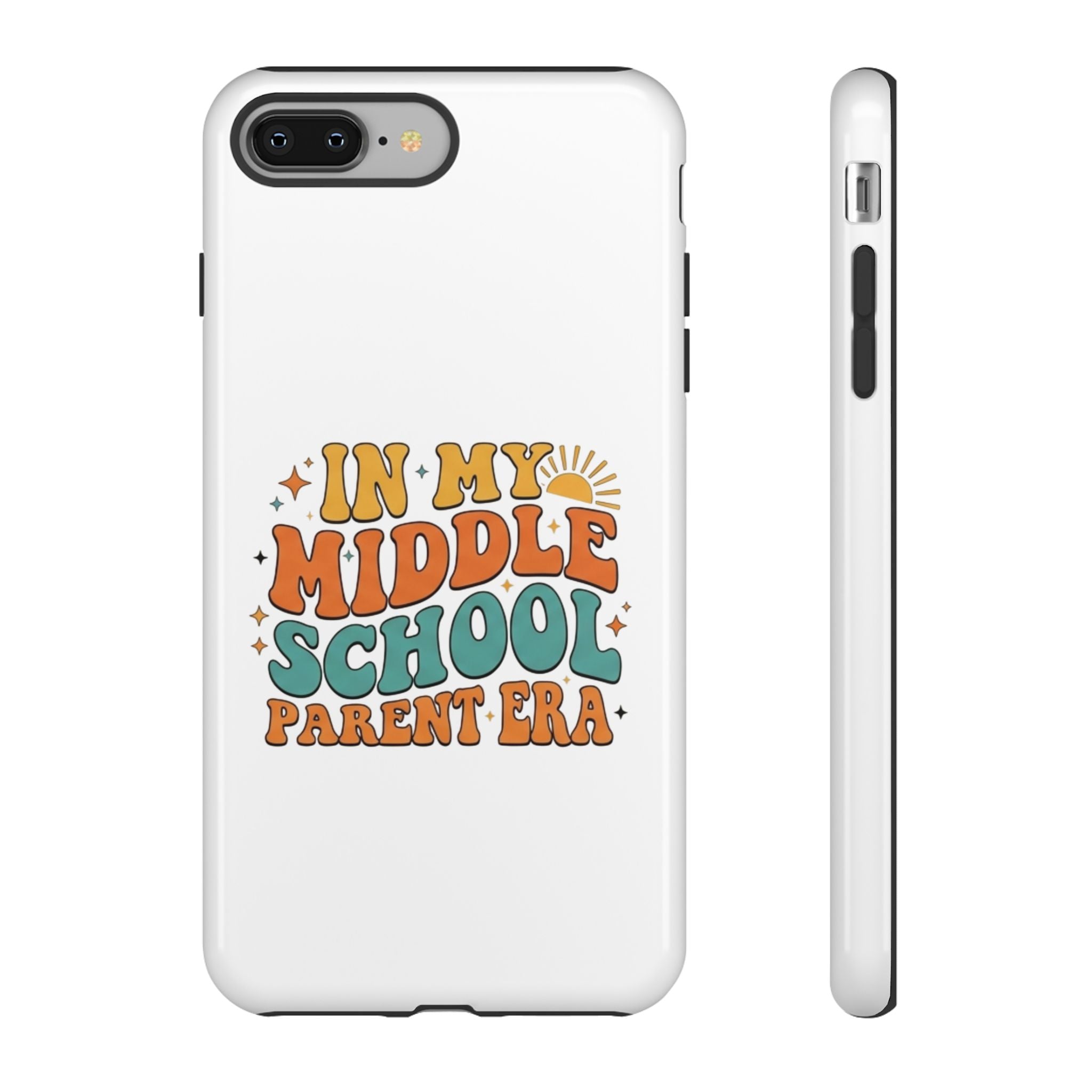Middle School Parent Phone Case — "In My Middle School Parent Era" Retro Design