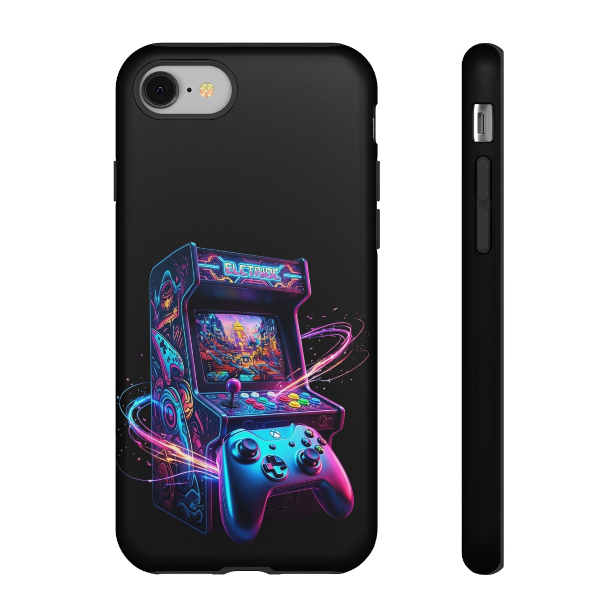 Retro Arcade Phone Case — Neon Gaming Controller Design