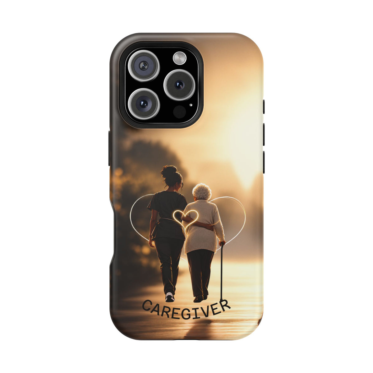 Caregiver Phone Case — Impact-Resistant Protective Case with Heart Design