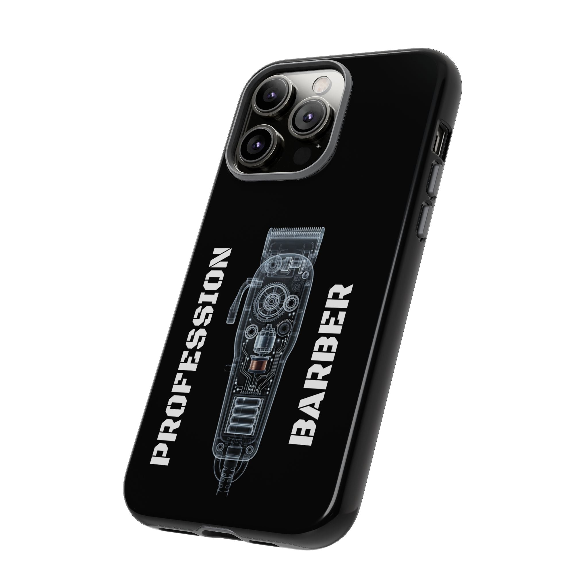 Barber Clip Cord X‑Ray Tough Phone Case – Professional Barber Gift