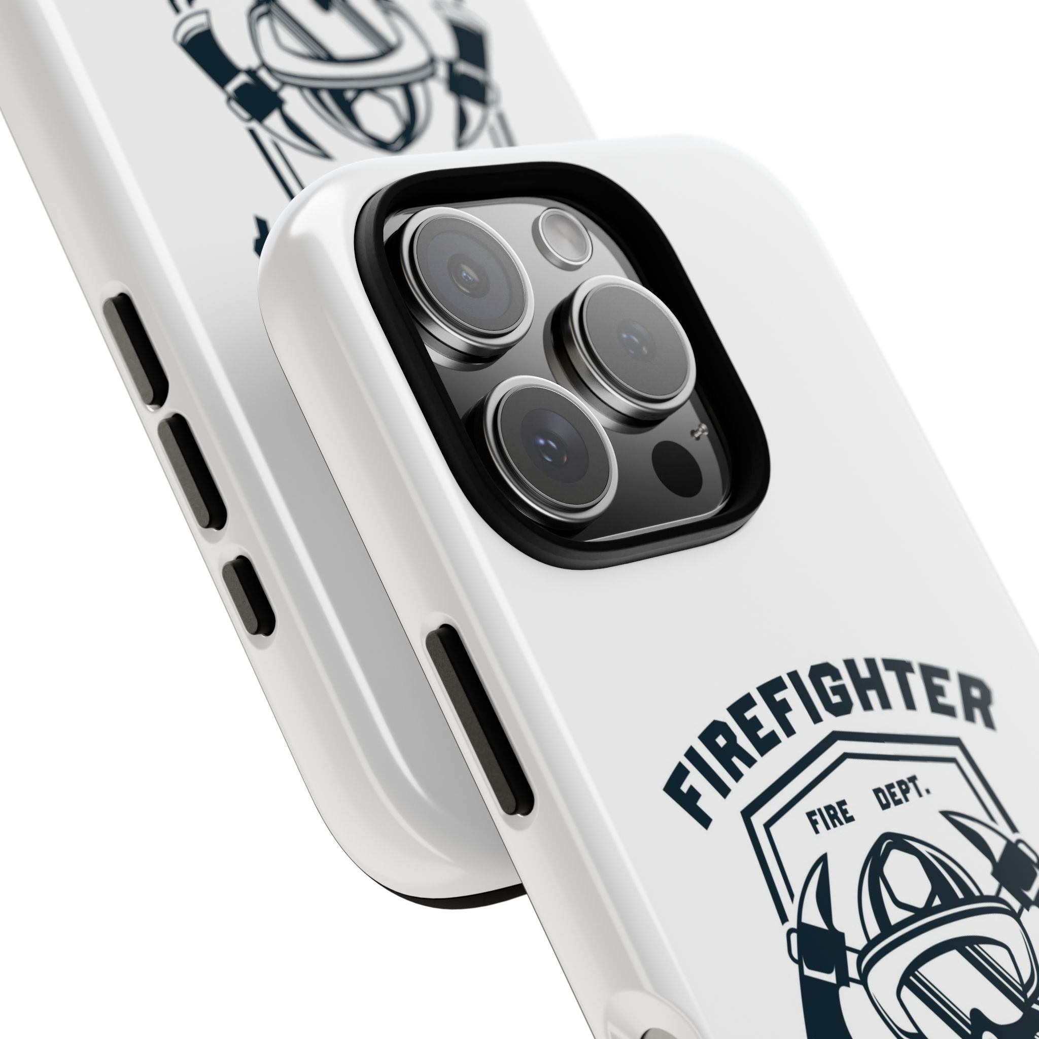 Firefighter Tough Phone Case — Fire Dept Helmet & Axes Protective Cover