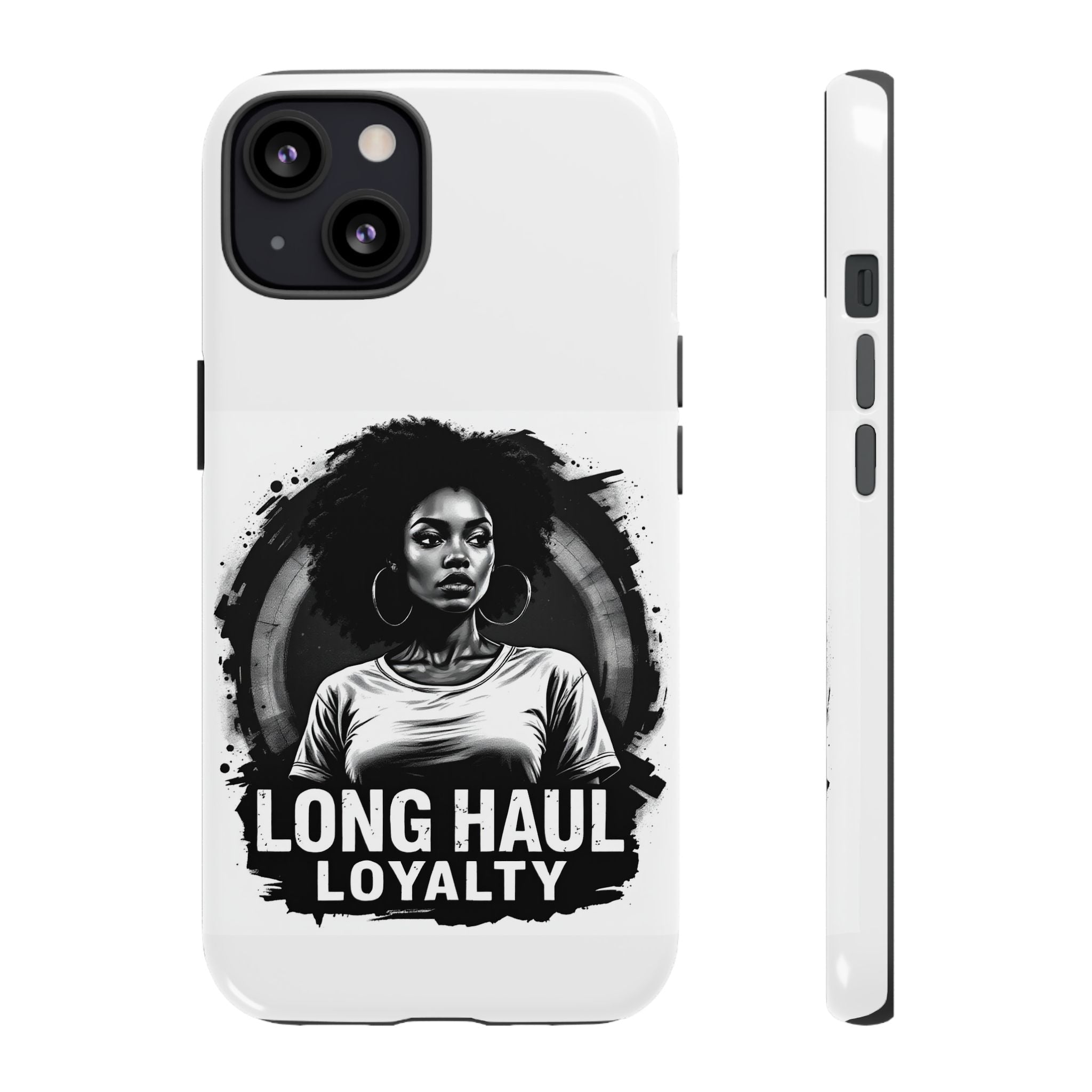 Phone Case — "Long Haul Loyalty" Black & White Portrait Protective Case