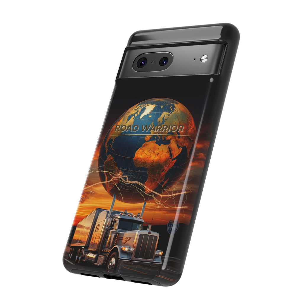 Truck Driver Phone Case — 'Global Road Warrior' Semi Truck Globe Tough Phone Cover