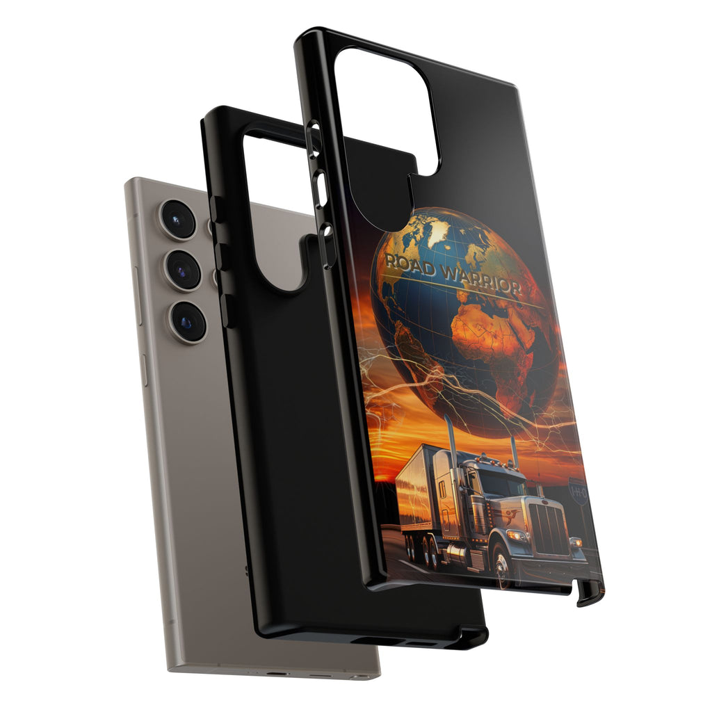 Truck Driver Phone Case — 'Global Road Warrior' Semi Truck Globe Tough Phone Cover