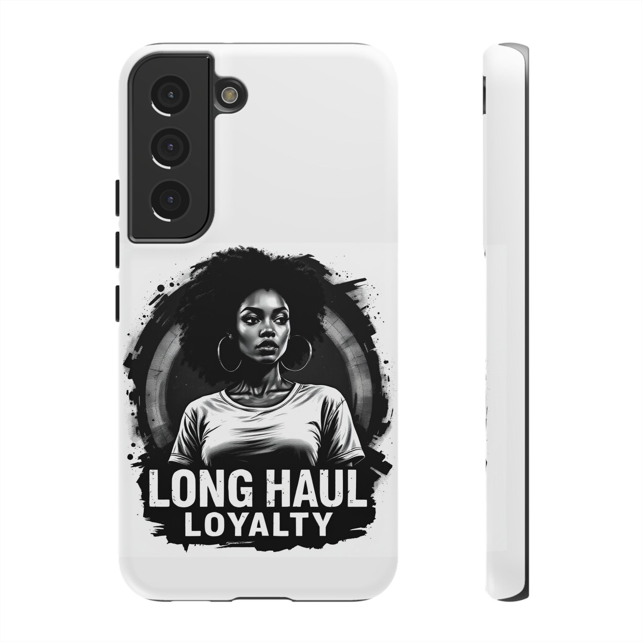 Phone Case — "Long Haul Loyalty" Black & White Portrait Protective Case