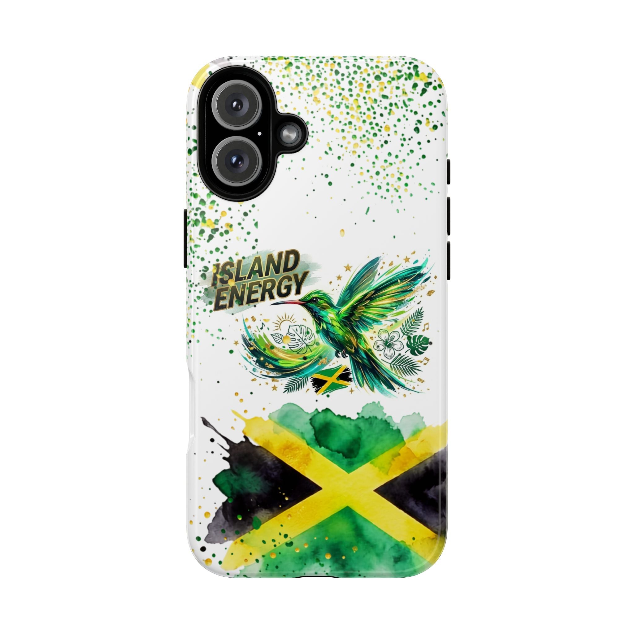 Island Energy Tough Phone Case — Colorful Hummingbird & Tropical Sunset Protective Cover
