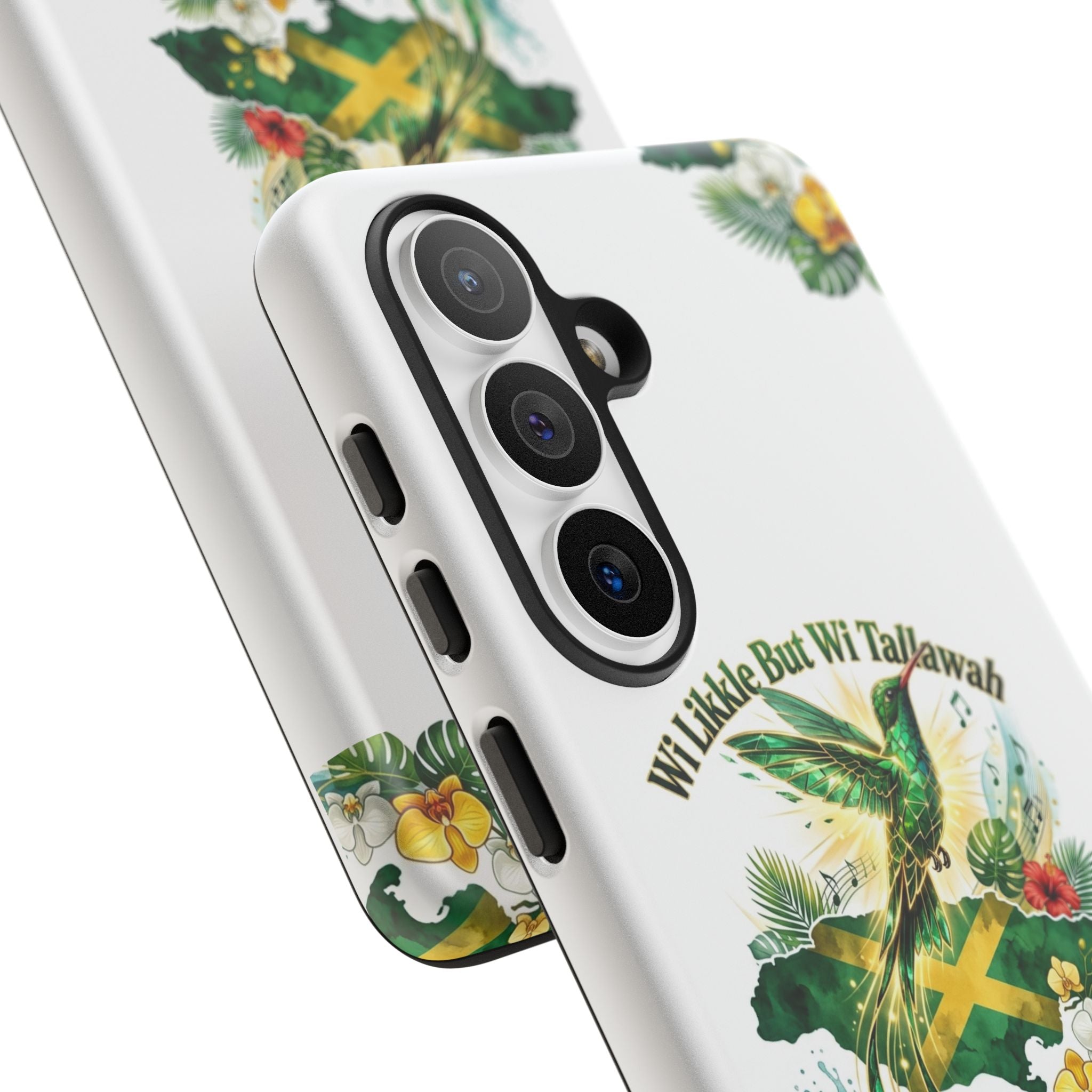 Jamaica Hummingbird Phone Case — “Wi Likkle But Wi Tallawah” Tropical Protective Cover