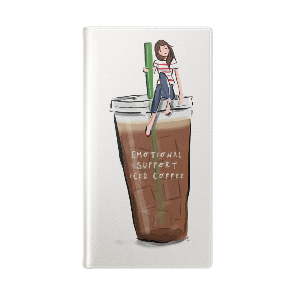 Flip Case — "Emotional Support Iced Coffee" Phone Wallet Case