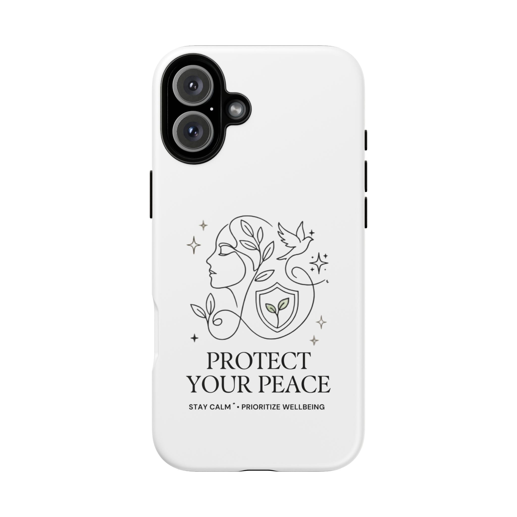 Protect Your Peace Phone Case – Minimalist Wellness iPhone Cover