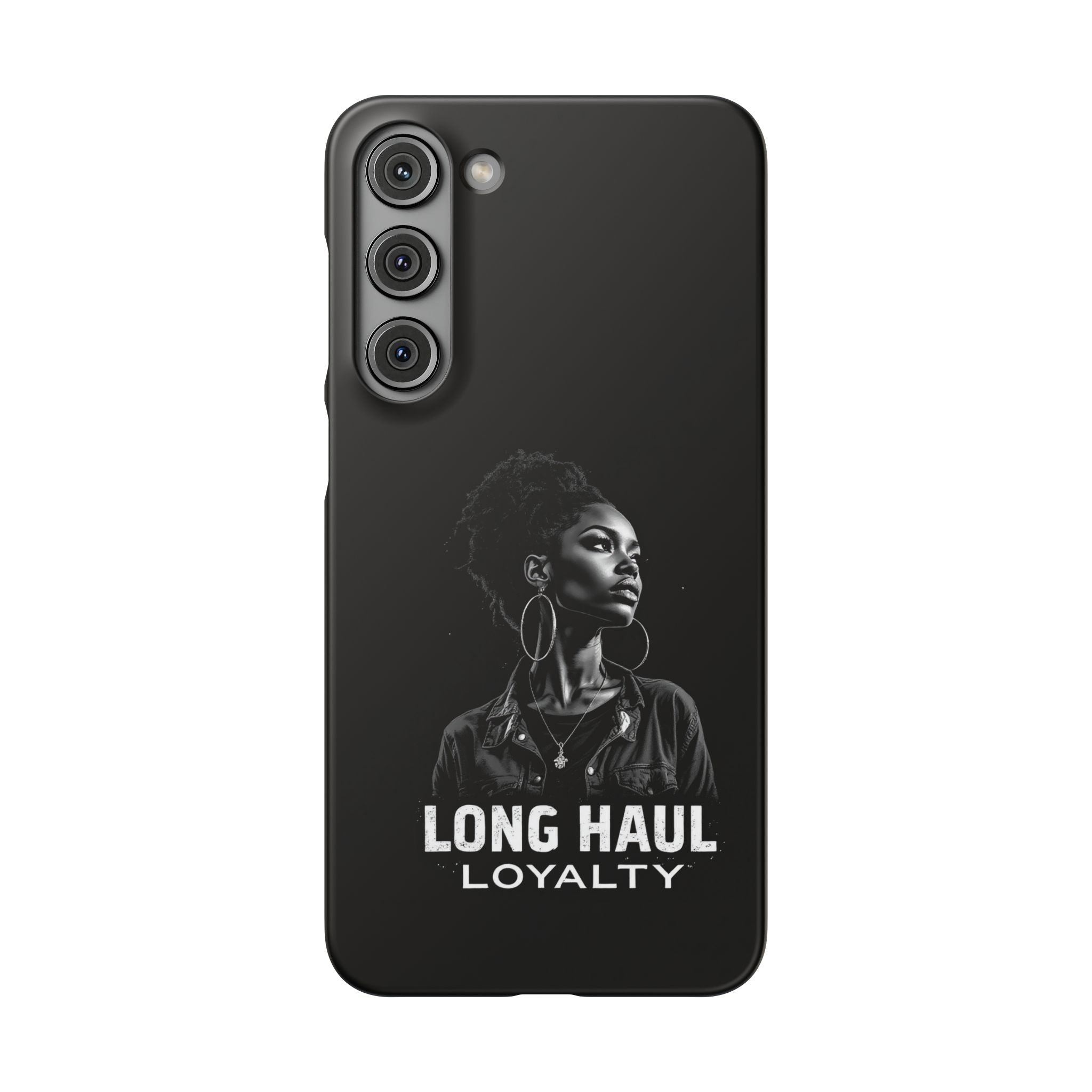 Phone Case — "Long Haul Loyalty" Black Portrait Snap Case