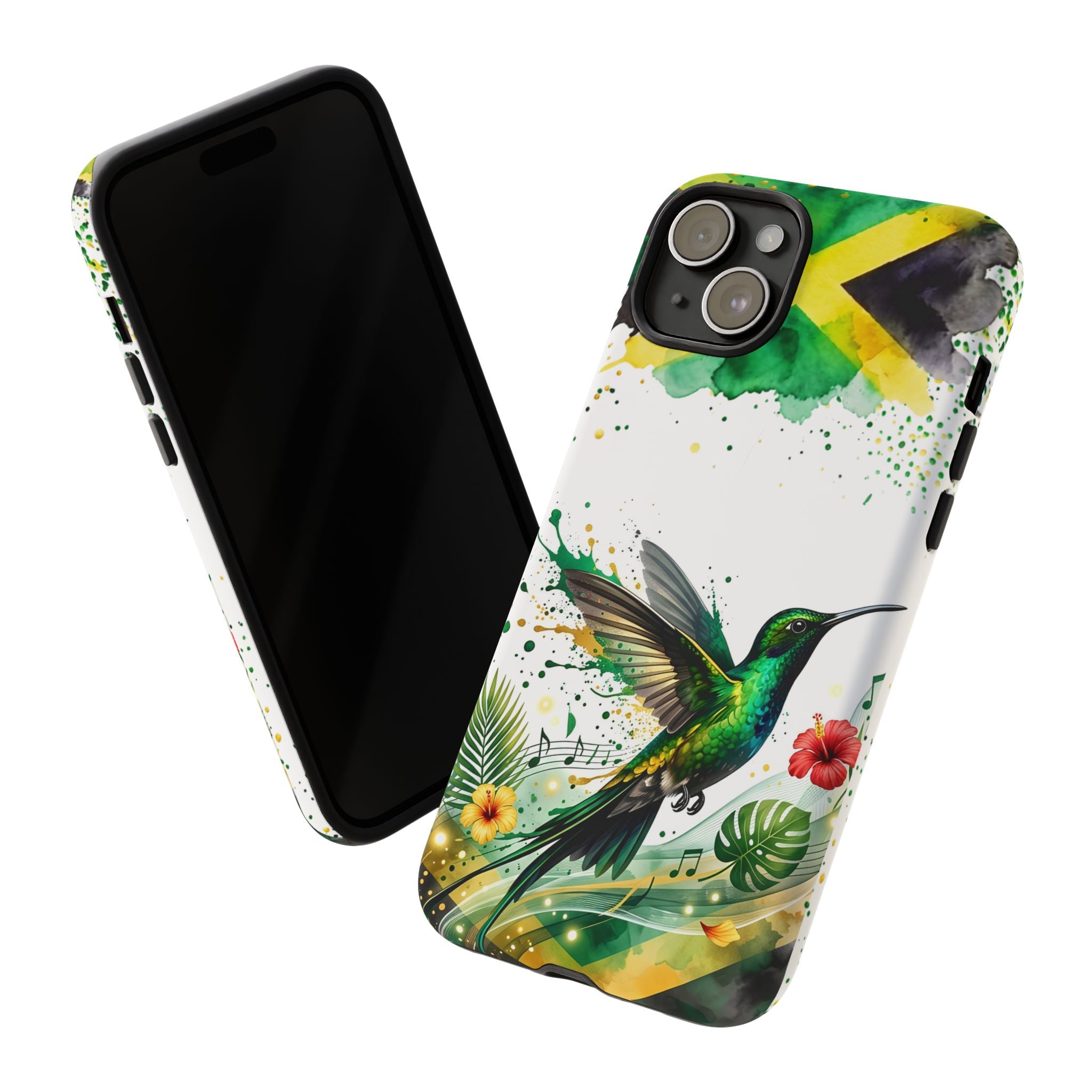 Hummingbird Jamaica Tough Phone Case – Tropical Floral Protective Cover