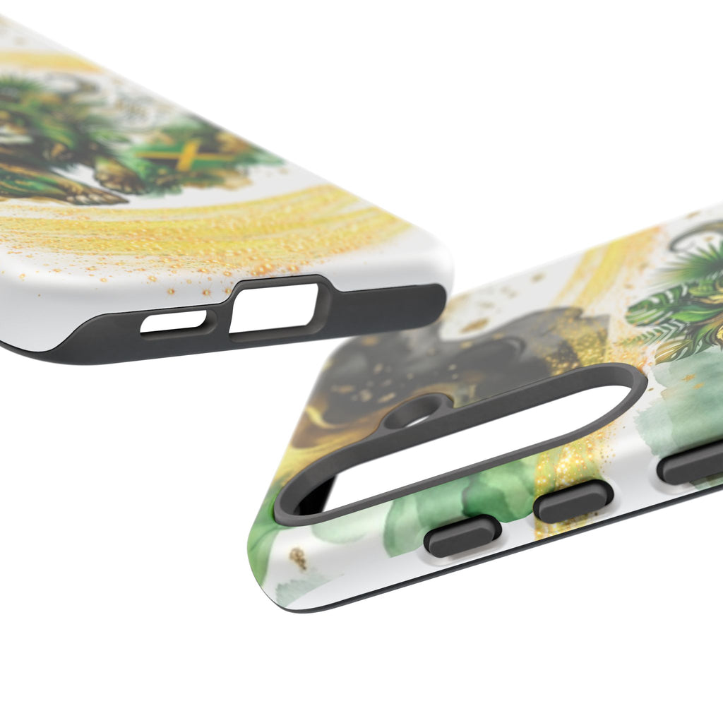 Reggae Lion Phone Case — Jamaican Flag Rasta Art Tough Phone Cover