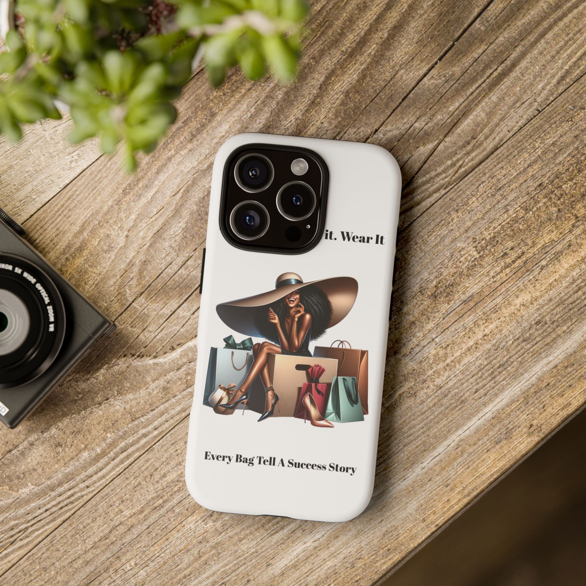 Phone Case - "Manifest It. Earn It. Wear It." Chic Shopper Design